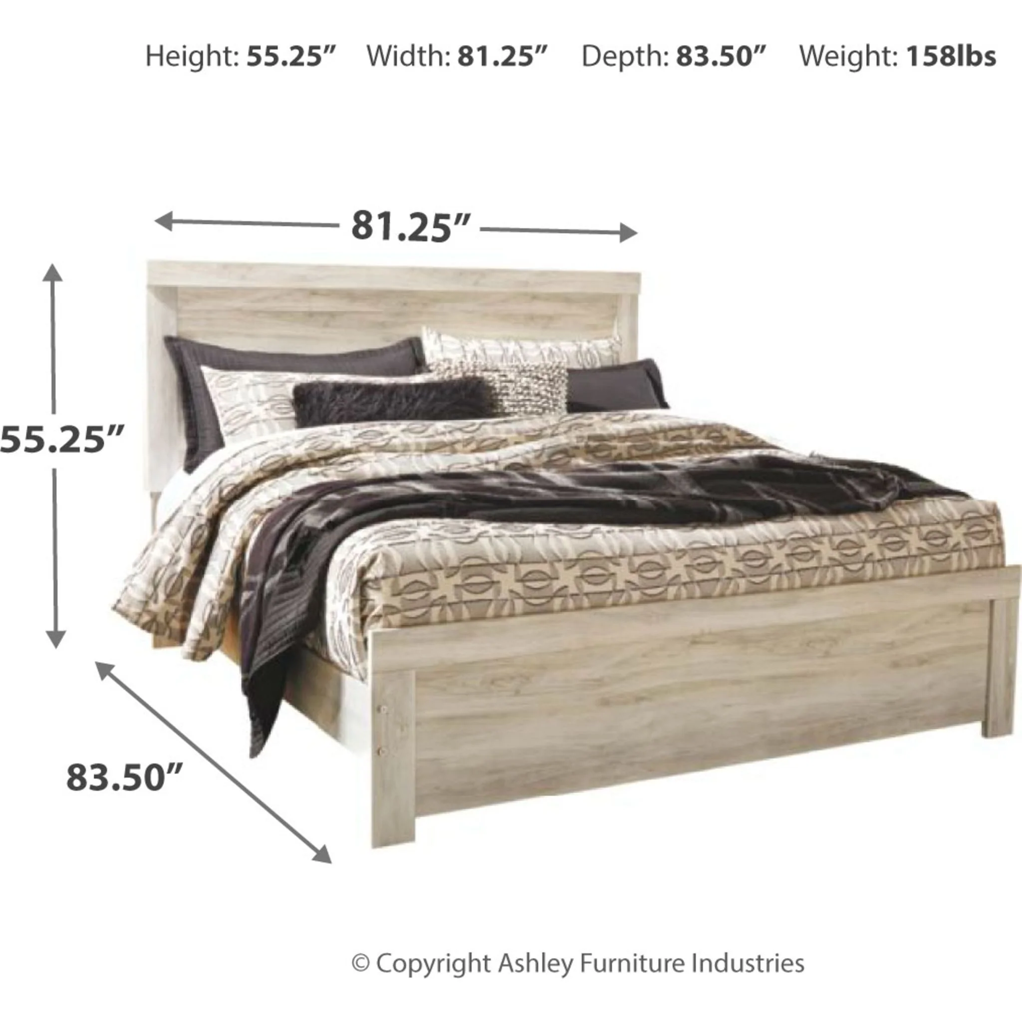 Bellaby Panel Bed - Whitewash - Image 9