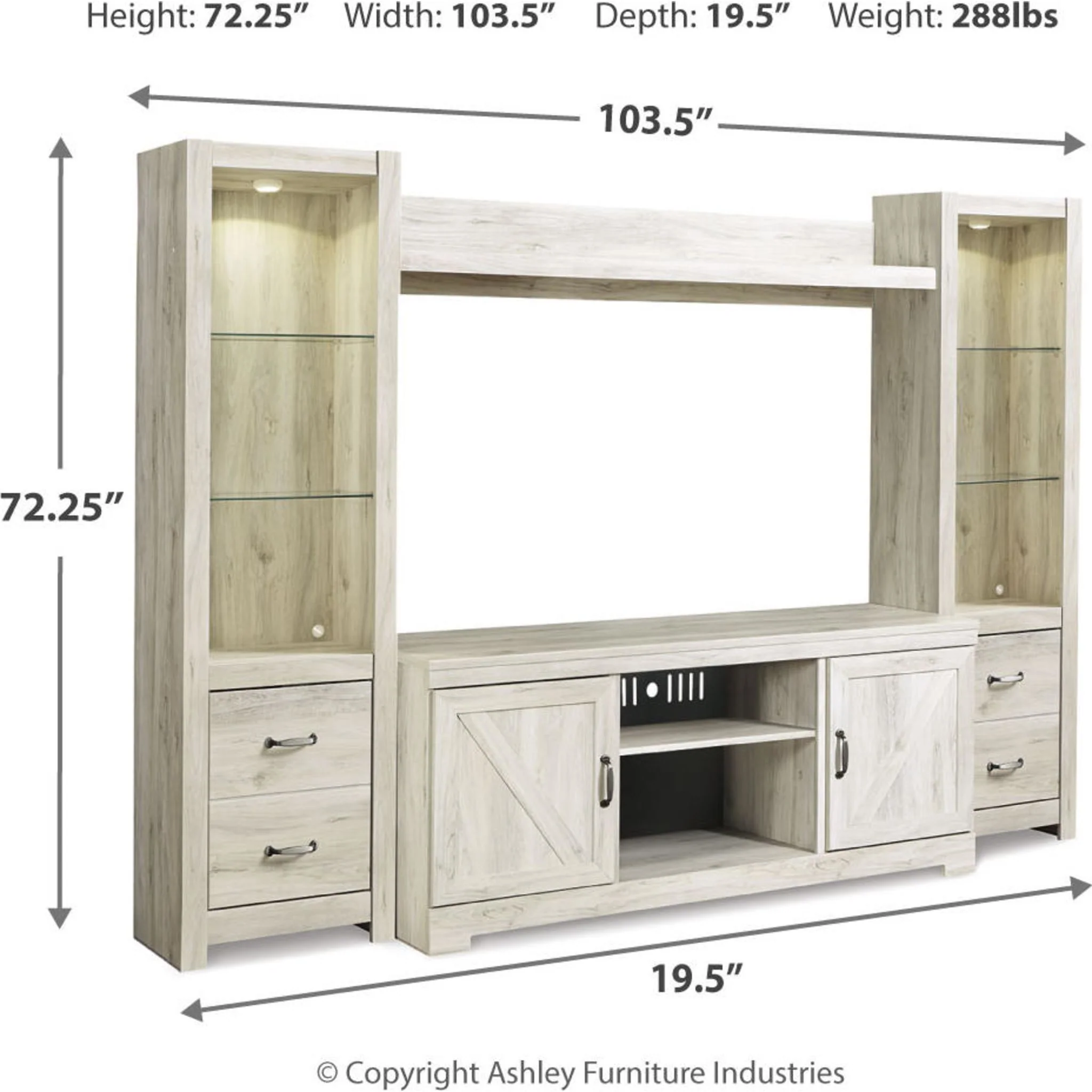 Bellaby 4 Piece Pier - Whitewash - Image 12