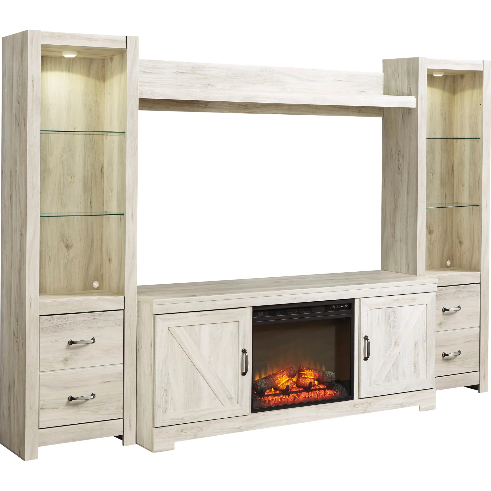 Bellaby 5 Piece Entertainment Unit - Whitewash - Image 20