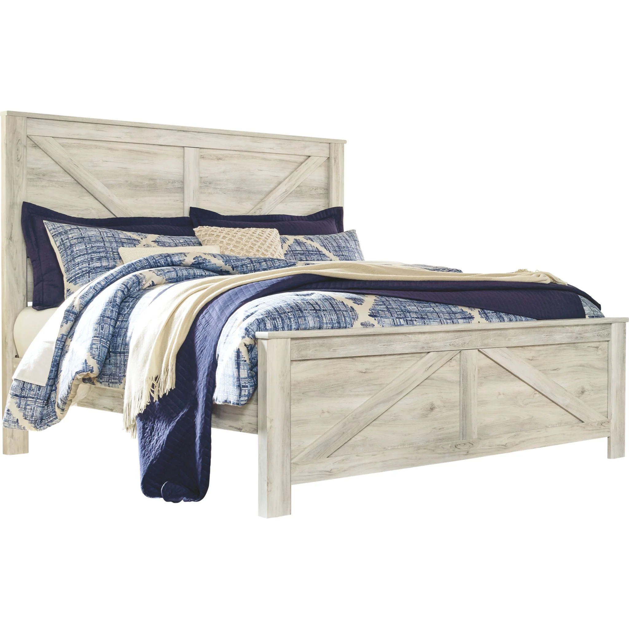 Bellaby 5 Piece King Panel Bedroom - Whitewash - Image 2