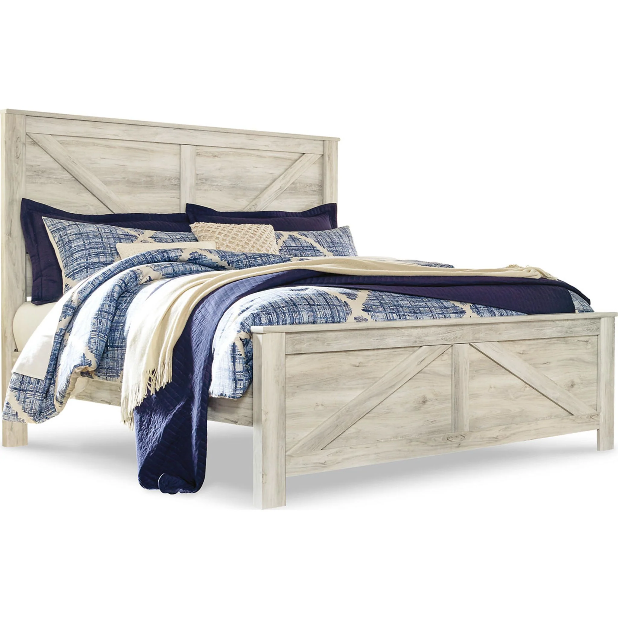 Bellaby 5 Piece King Panel Bedroom - Whitewash - Image 8