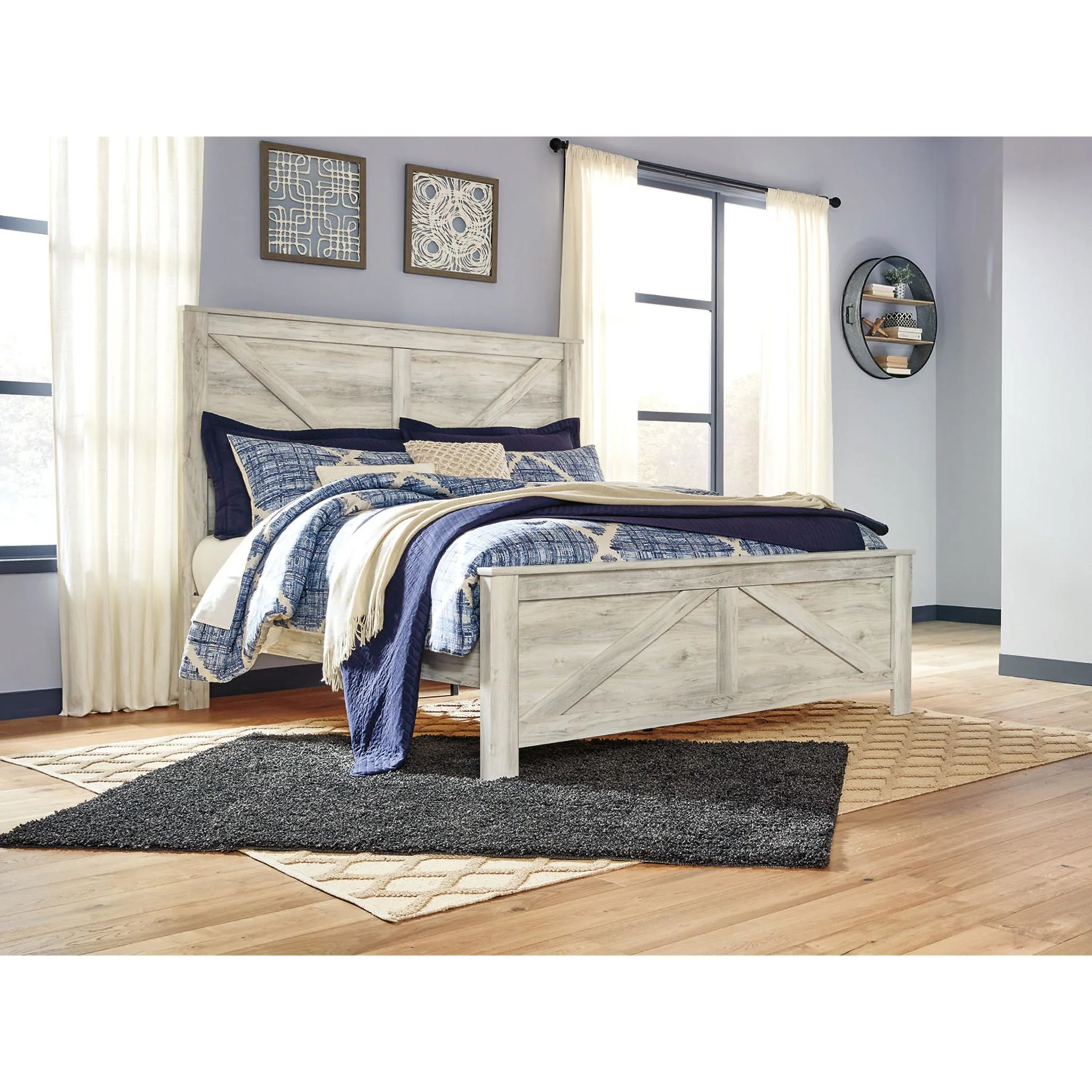 Bellaby 5 Piece King Panel Bedroom - Whitewash - Image 9