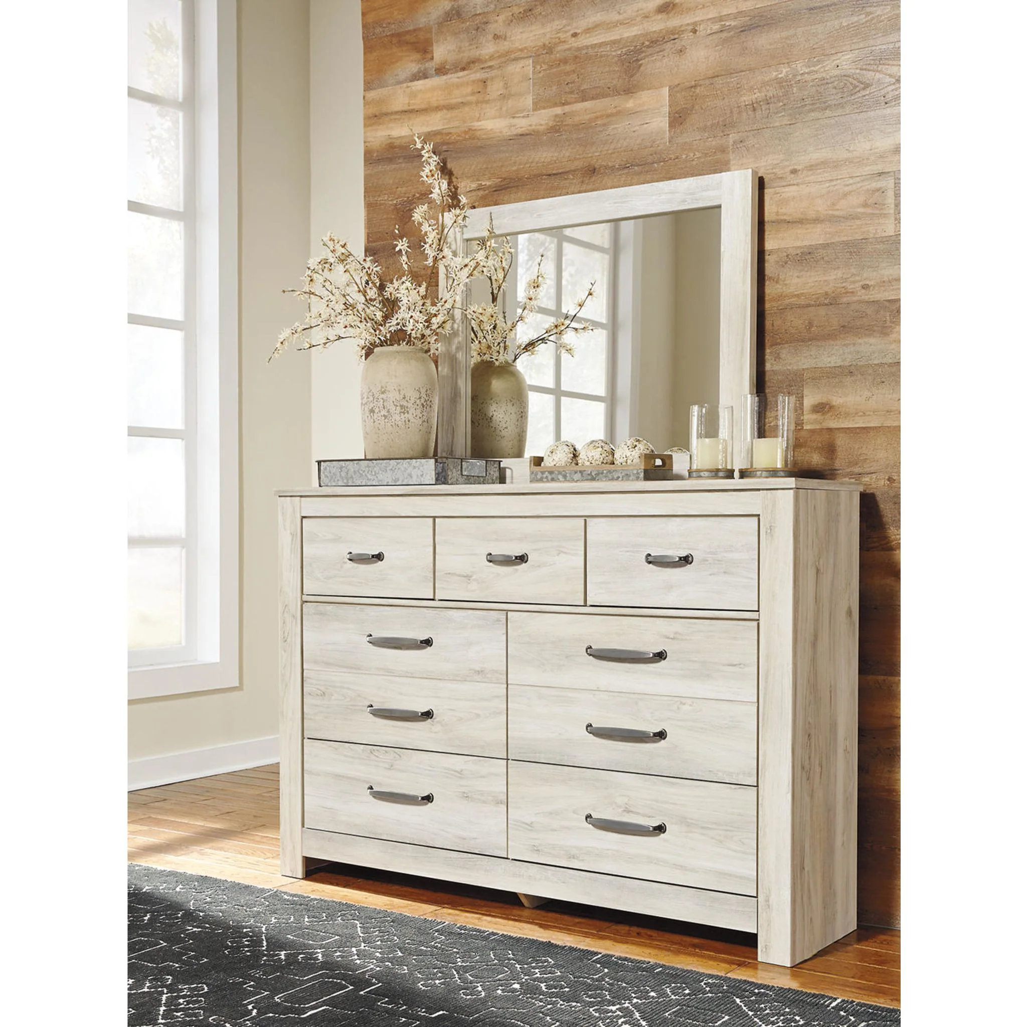 Bellaby 5 Piece King Panel Bedroom - Whitewash - Image 11
