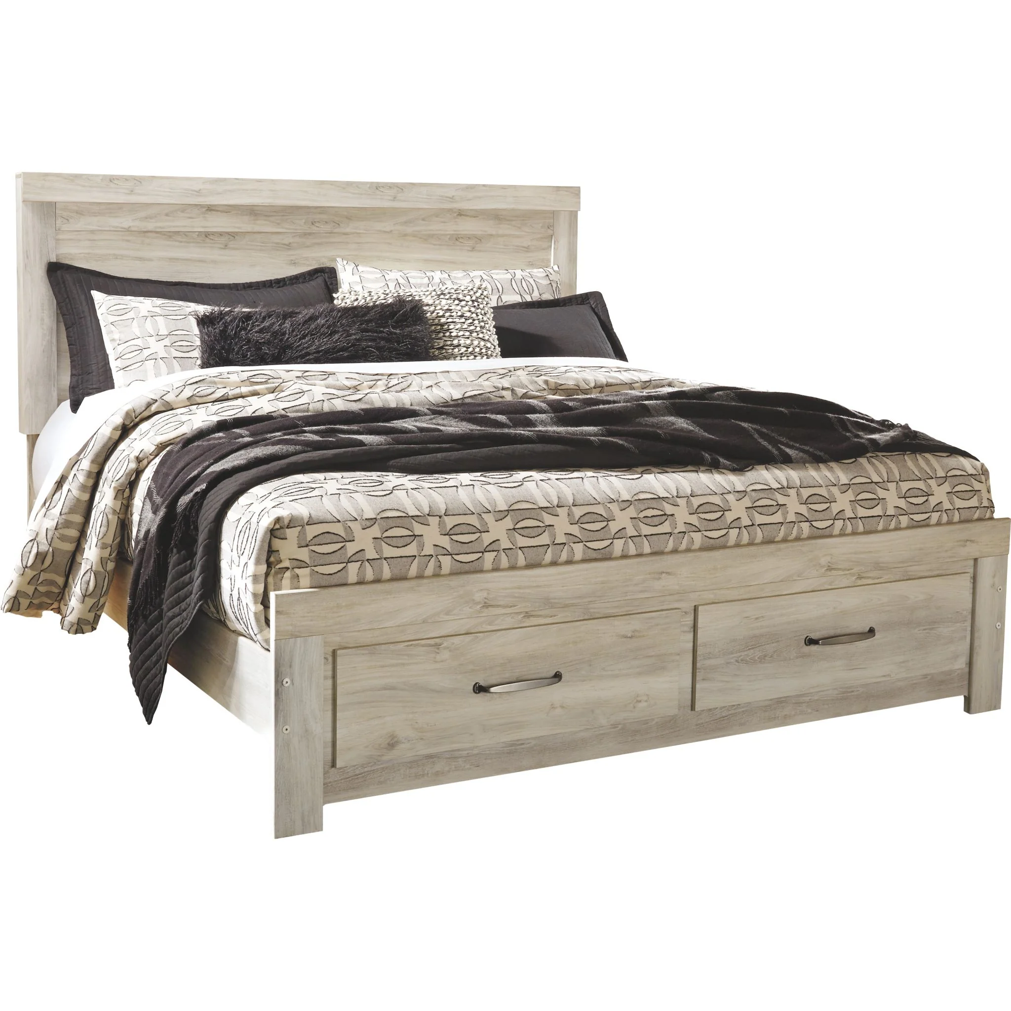 Bellaby 5 Piece King Storage Bedroom - Whitewash - Image 2