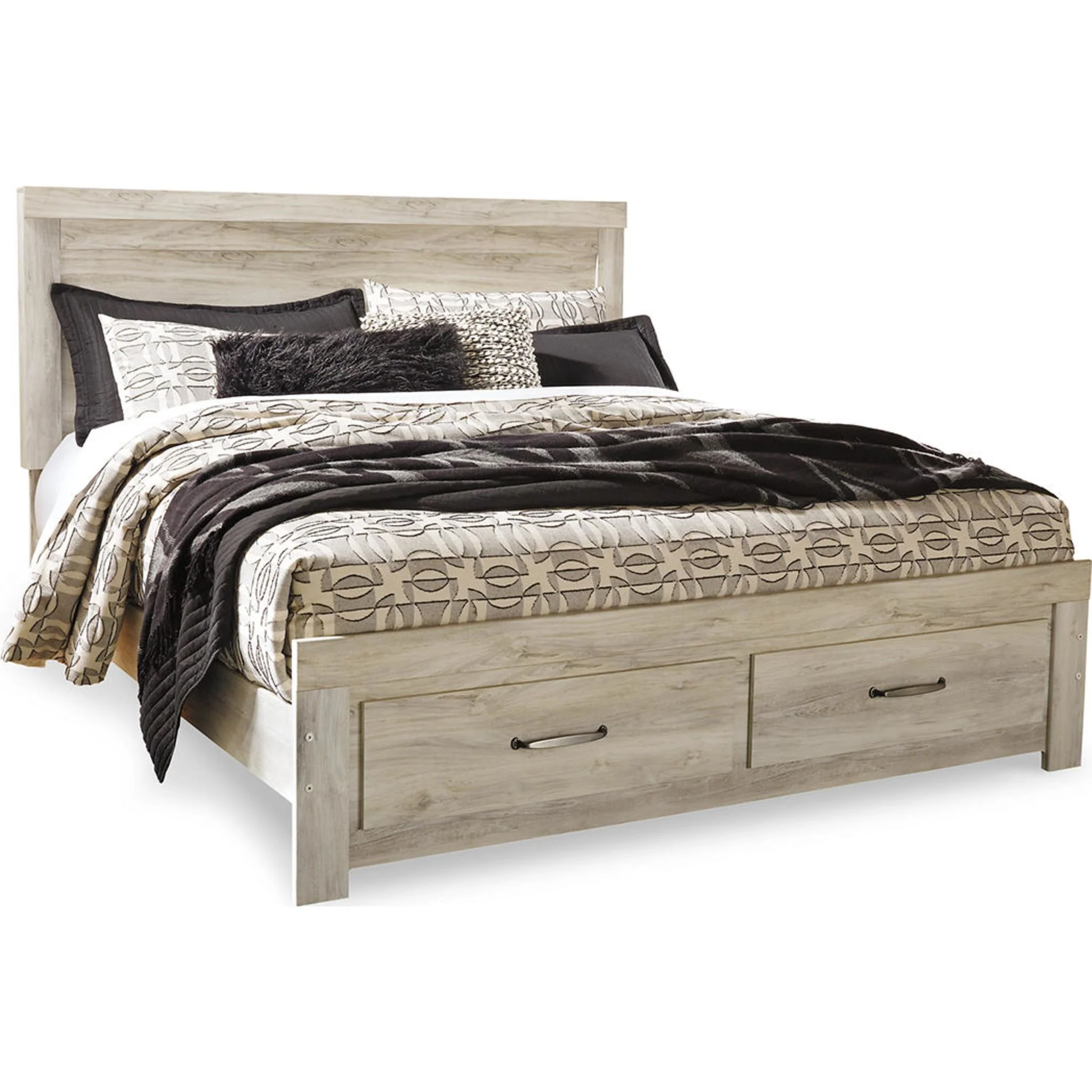 Bellaby 5 Piece King Storage Bedroom - Whitewash - Image 9