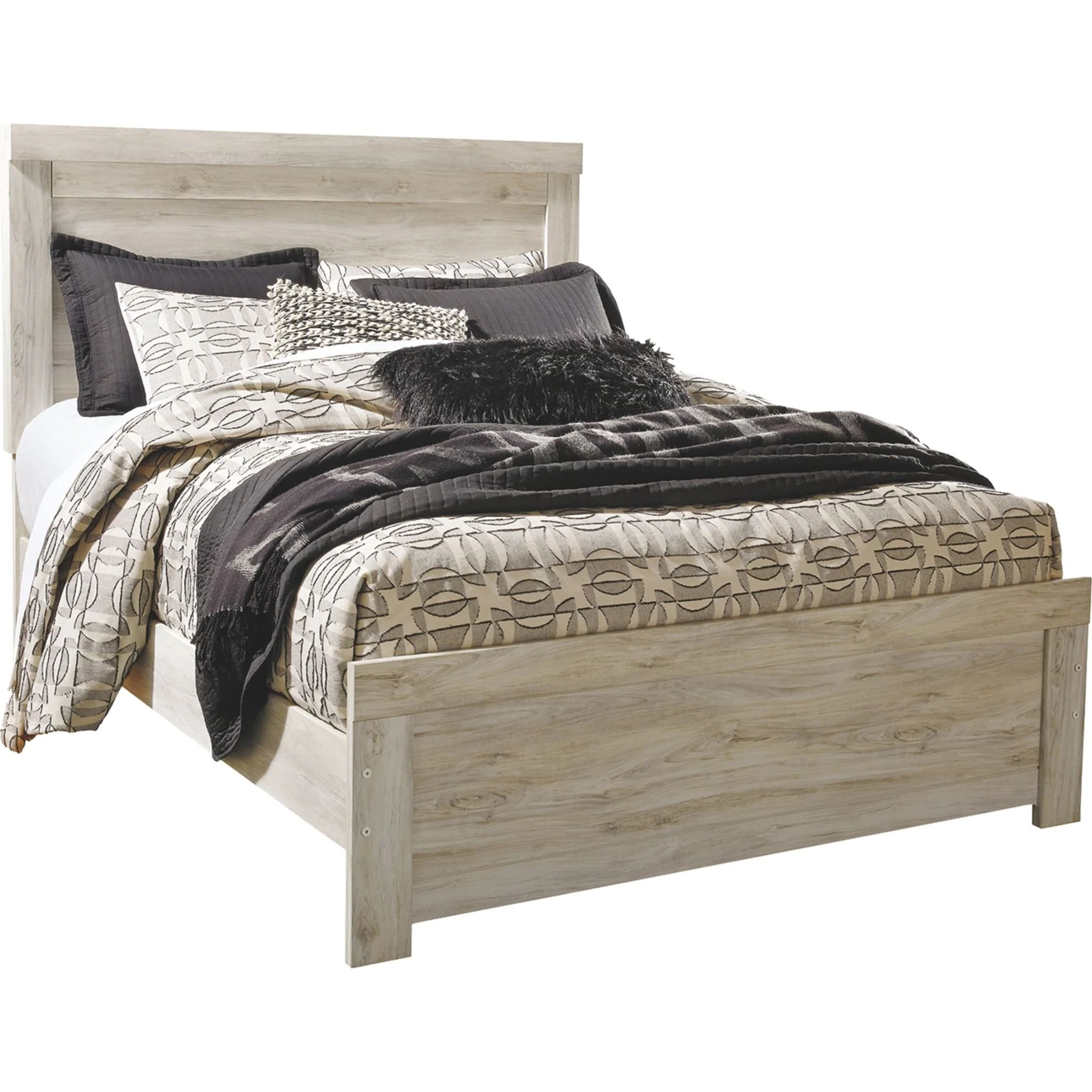 Bellaby 5 Piece Queen Panel Bedroom - White Wash - Image 2