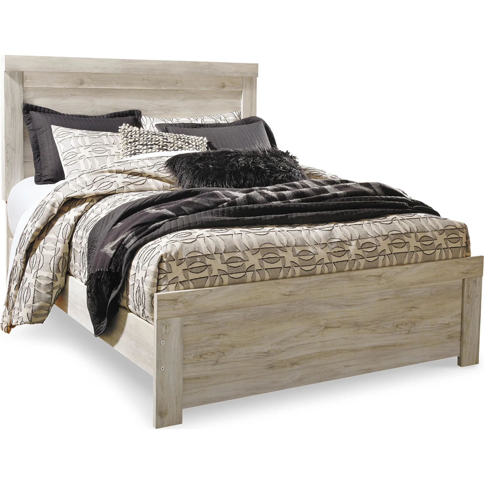 Bellaby 5 Piece Queen Panel Bedroom - White Wash - Image 21
