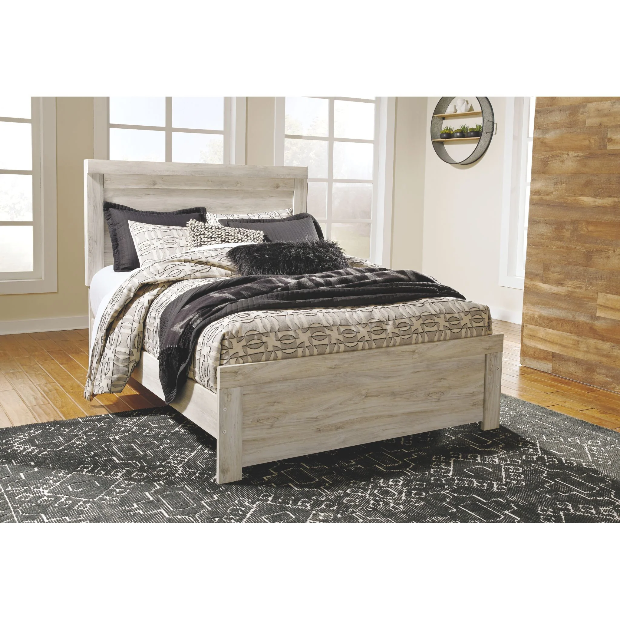 Bellaby 5 Piece Queen Panel Bedroom - White Wash - Image 3