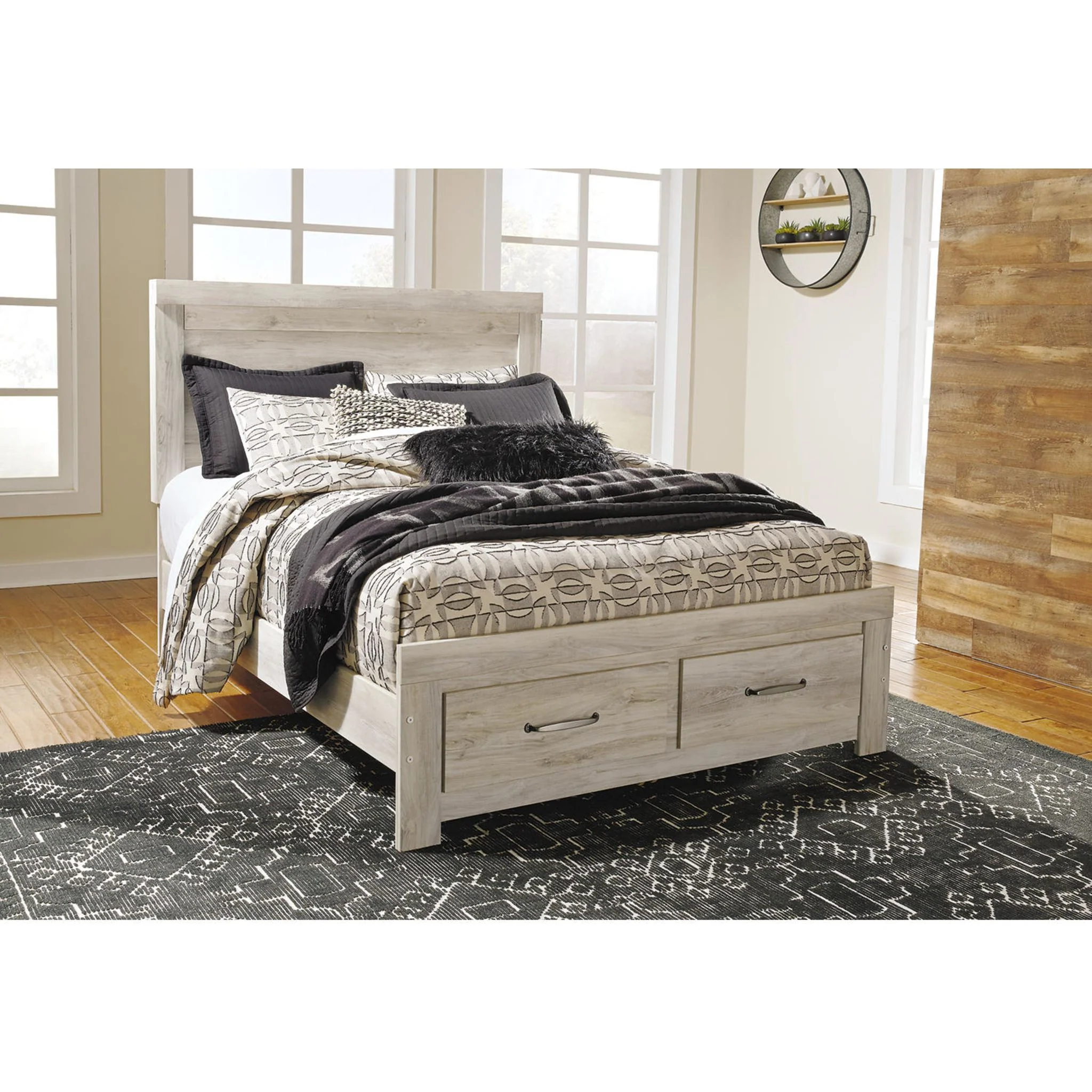 Bellaby 5 Piece Queen Storage Bedroom - Whitewash - Image 10