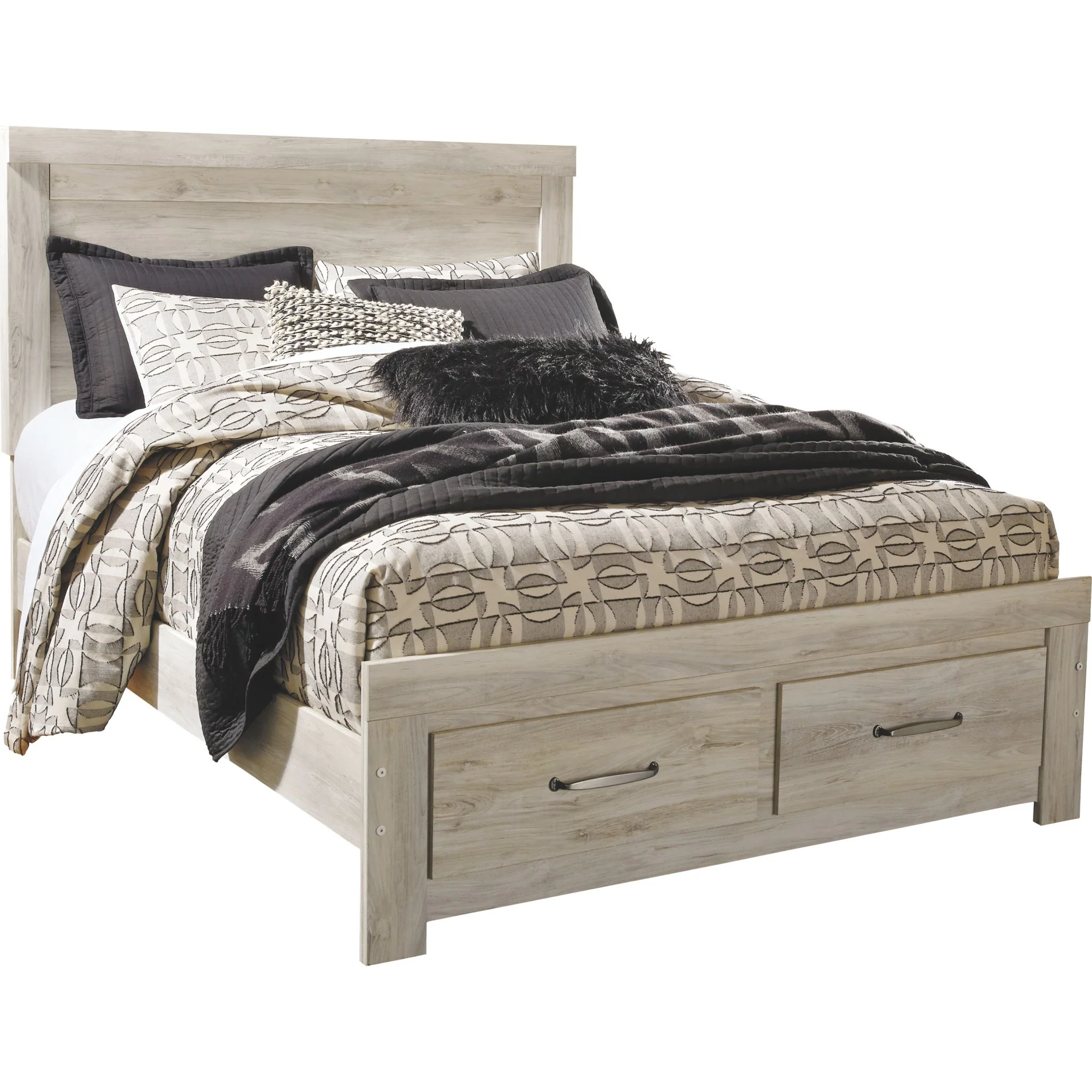 Bellaby 5 Piece Queen Storage Bedroom - Whitewash - Image 2