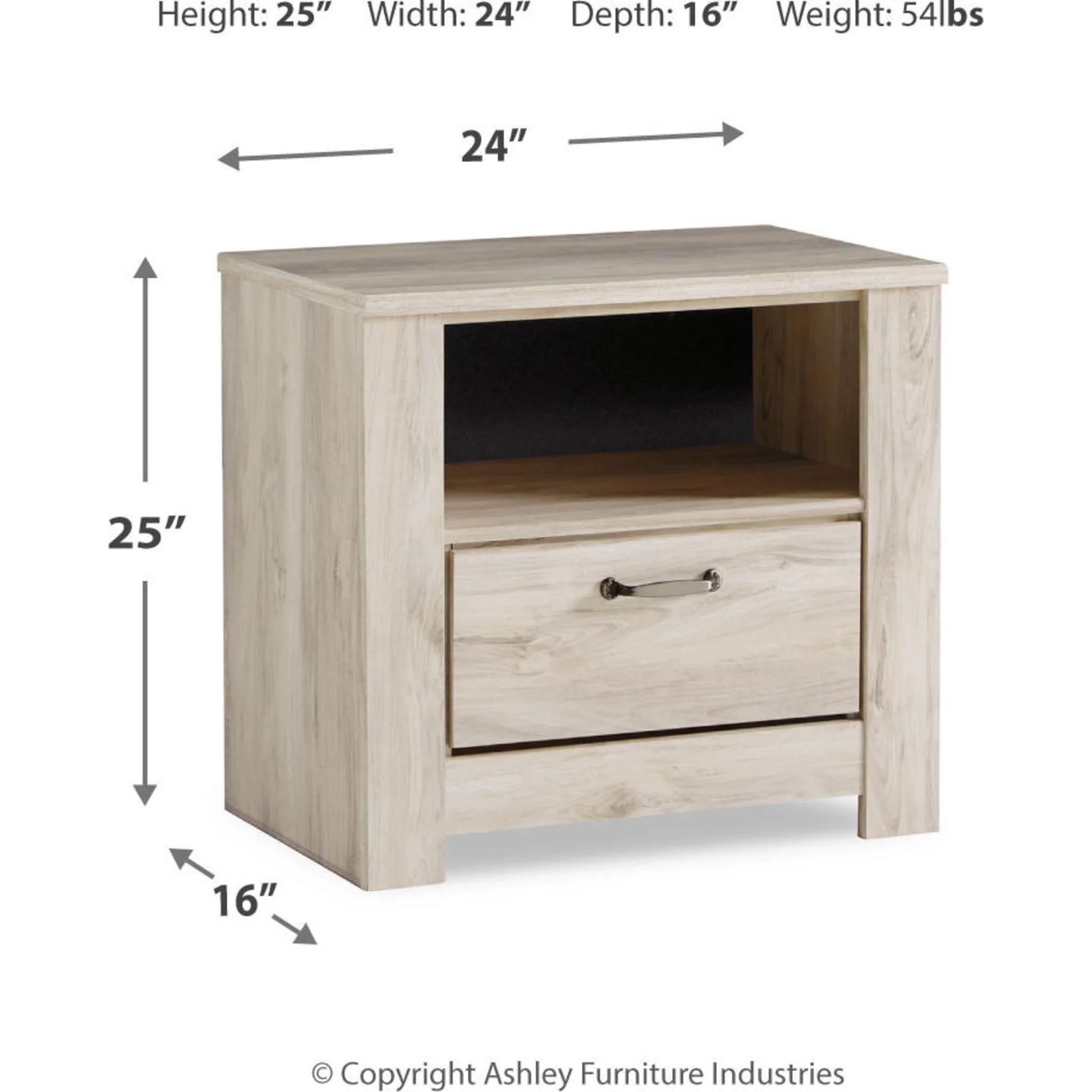 Bellaby 6 Piece King Storage Bedroom - Whitewash - Image 8