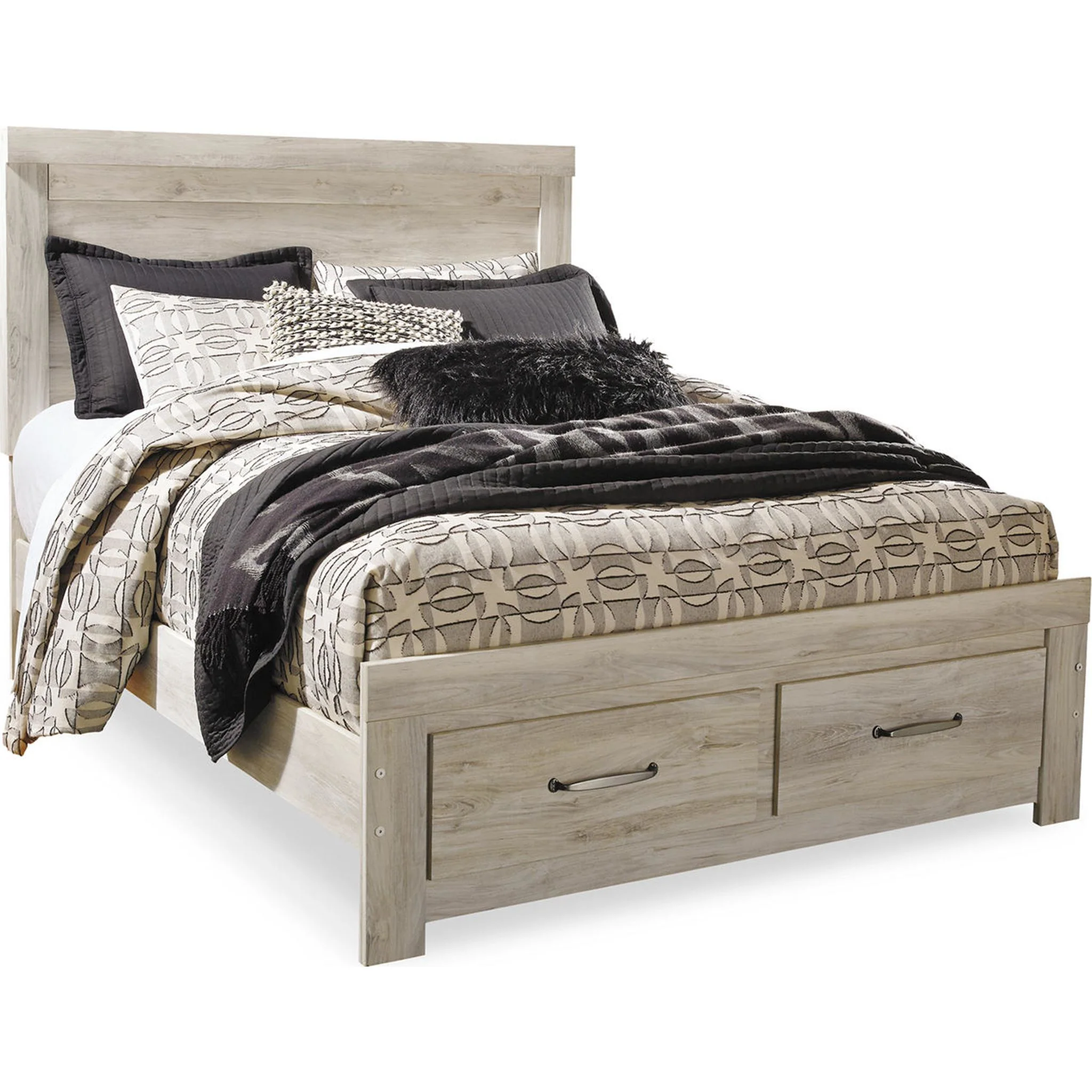 Bellaby 6 Piece Queen Storage Bedroom - Whitewash - Image 2