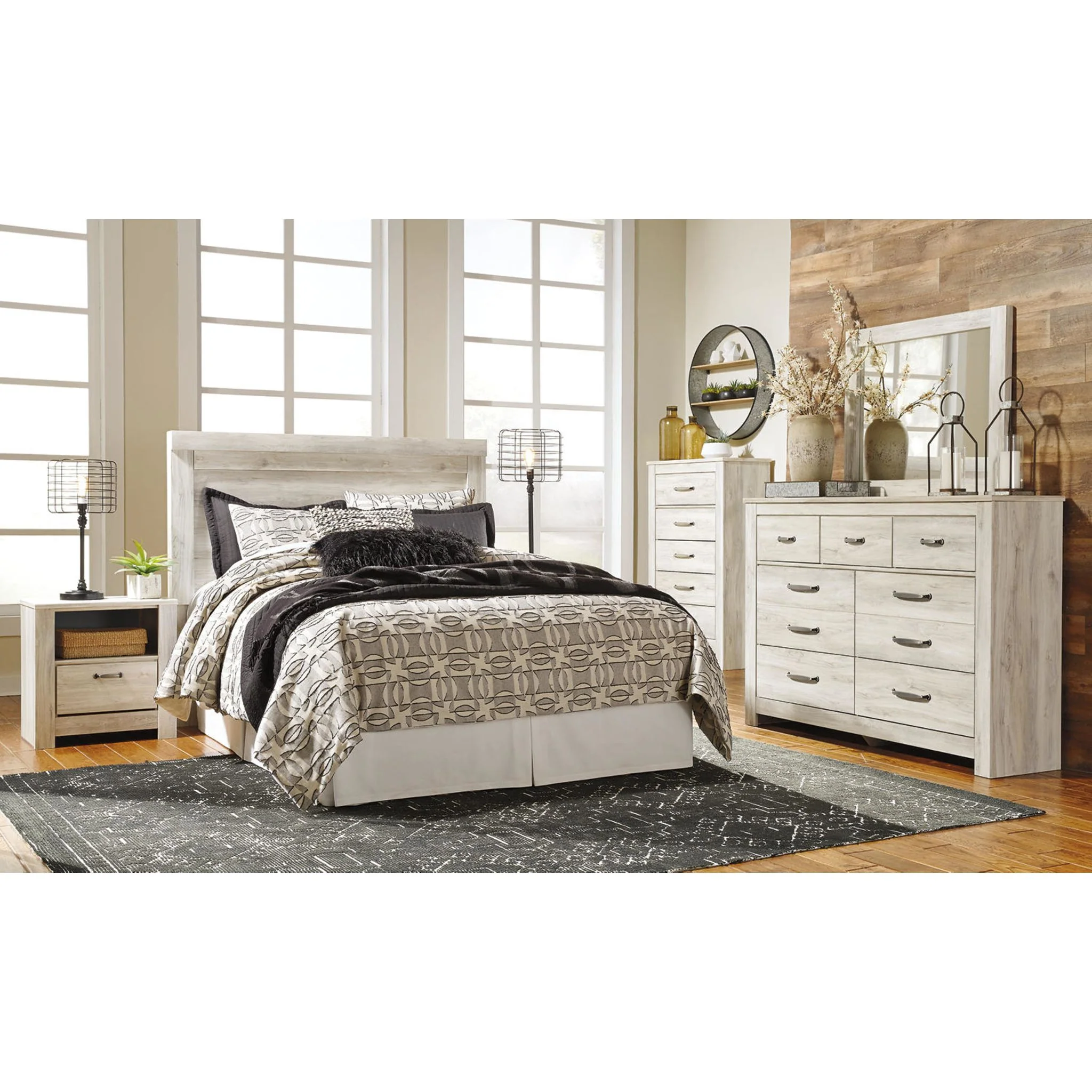 Bellaby Dresser and Mirror - Whitewash - Image 10