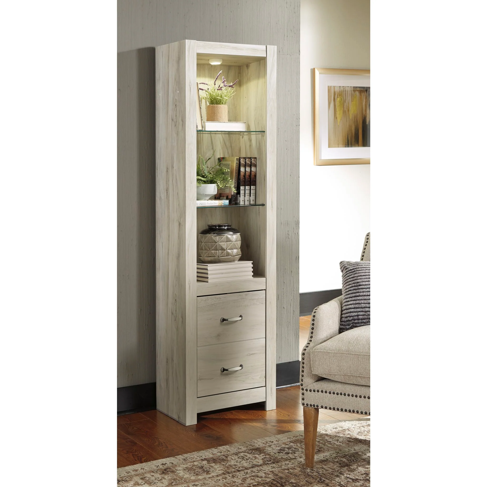 Bellaby Entertainment Unit with Fireplace - White Wash - Image 25