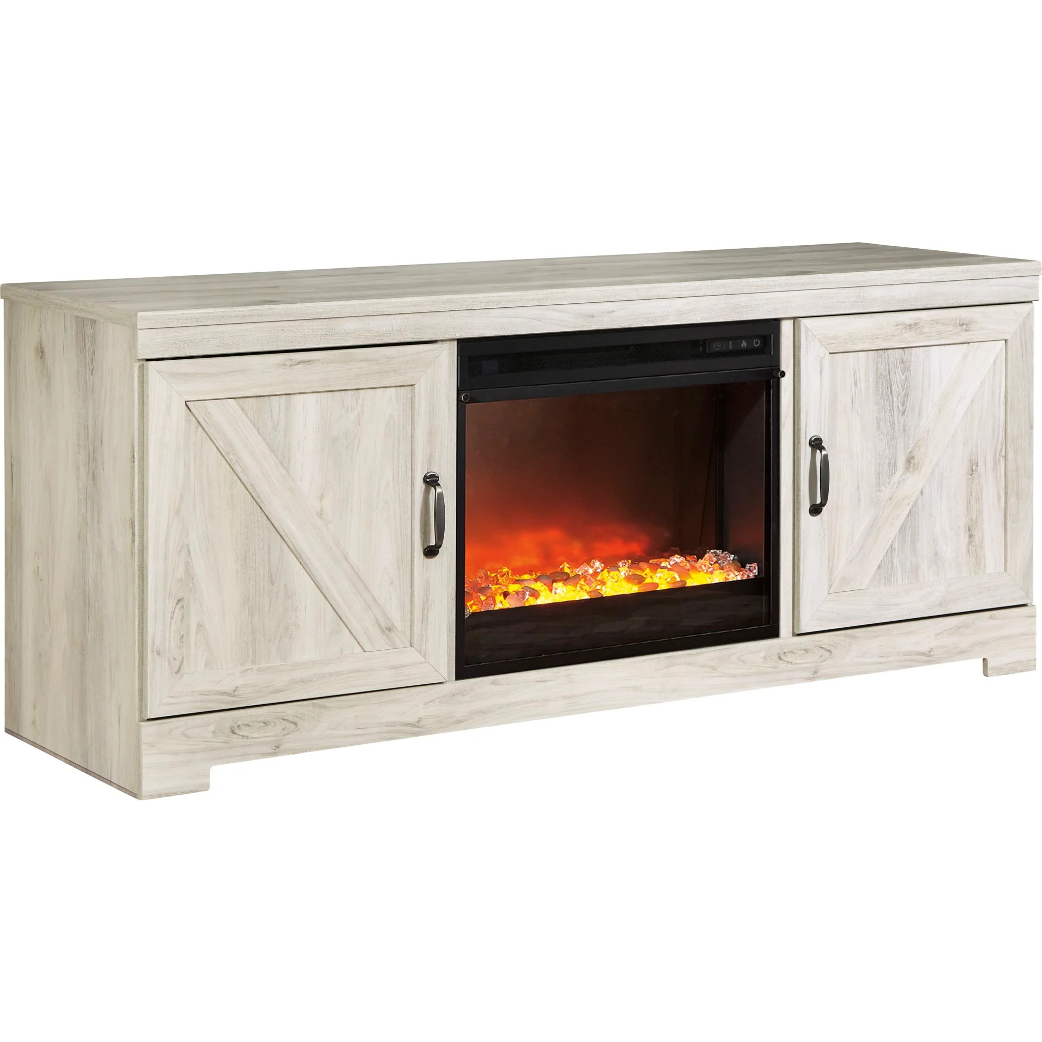 Bellaby Entertainment Unit with Fireplace - White Wash - Image 5