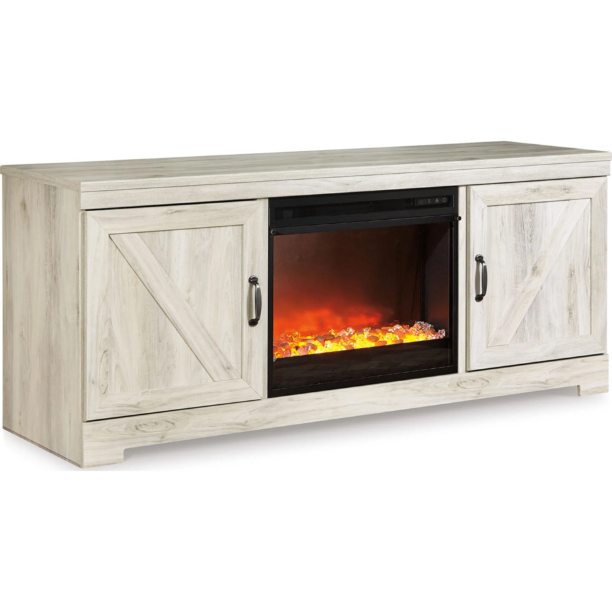 Bellaby Entertainment Unit with Fireplace - Whitewash - Image 8