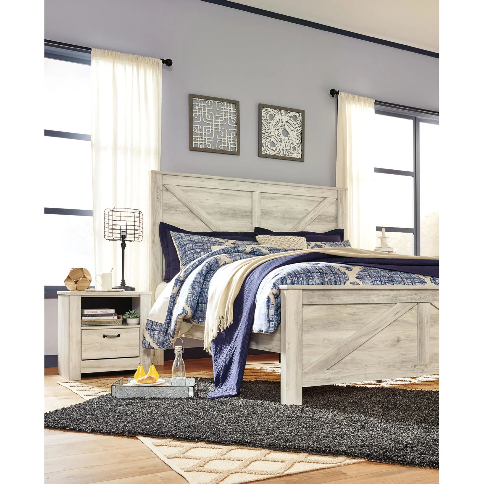 Bellaby King Panel Bed - White Wash - Image 19