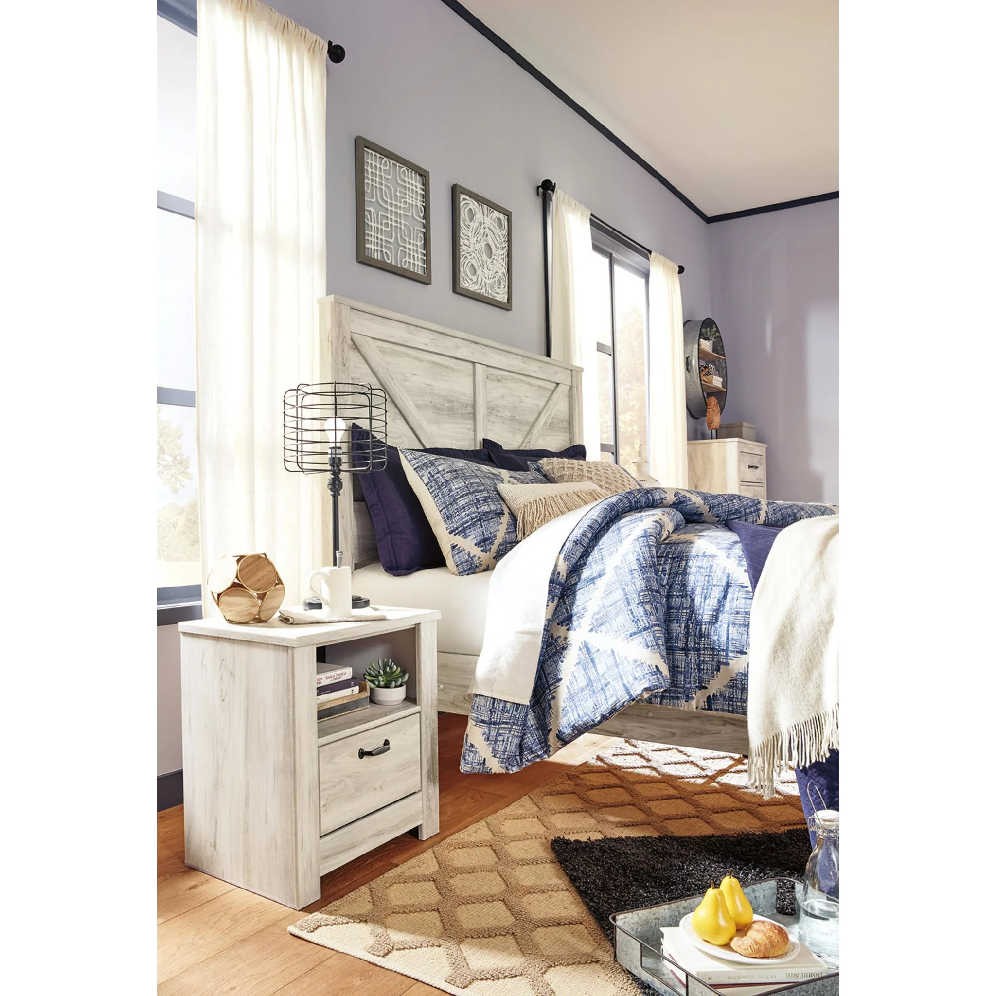 Bellaby King Panel Bed - White Wash - Image 20