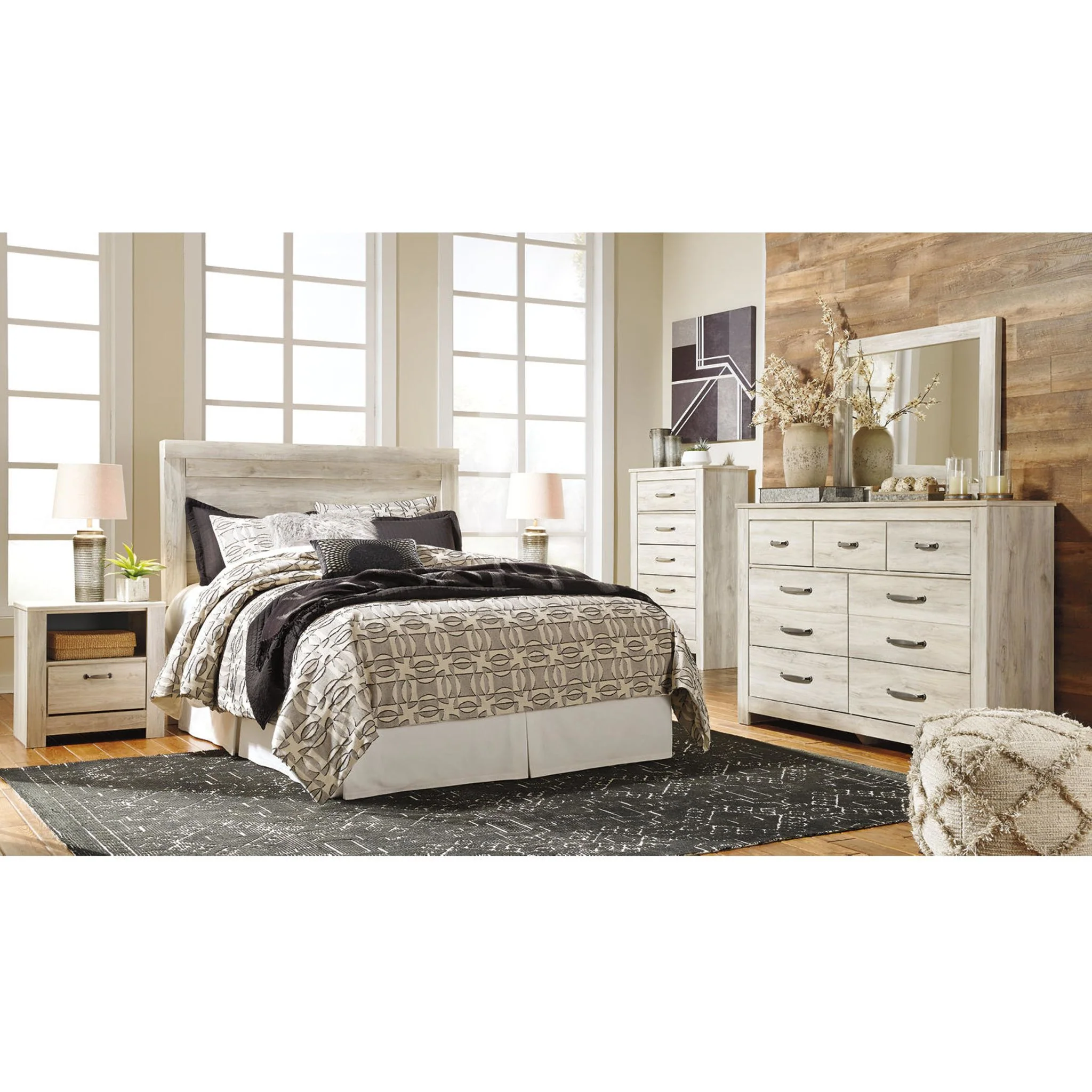 Bellaby Panel Headboard - Whitewash - Image 10