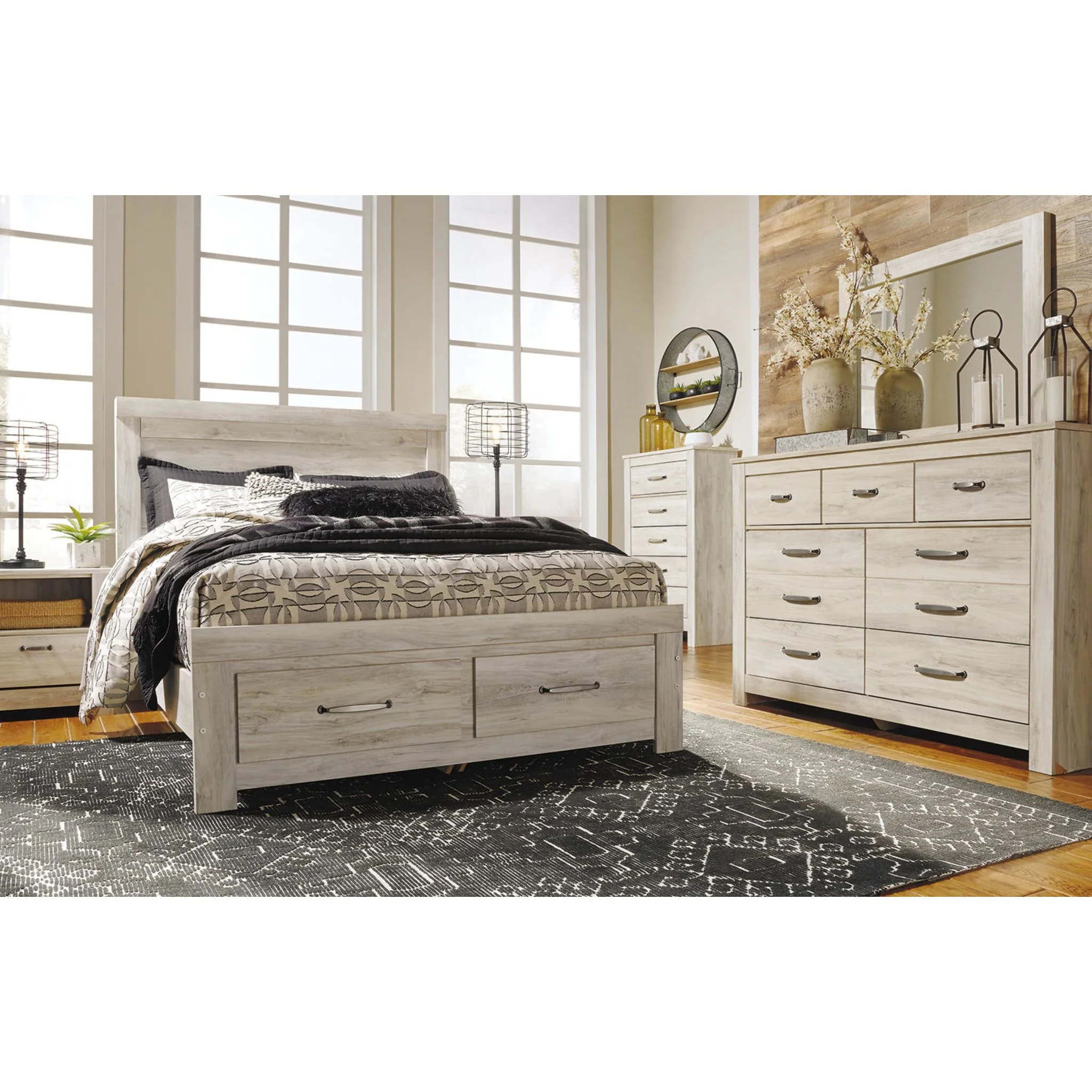 Bellaby Panel Headboard - Whitewash - Image 16