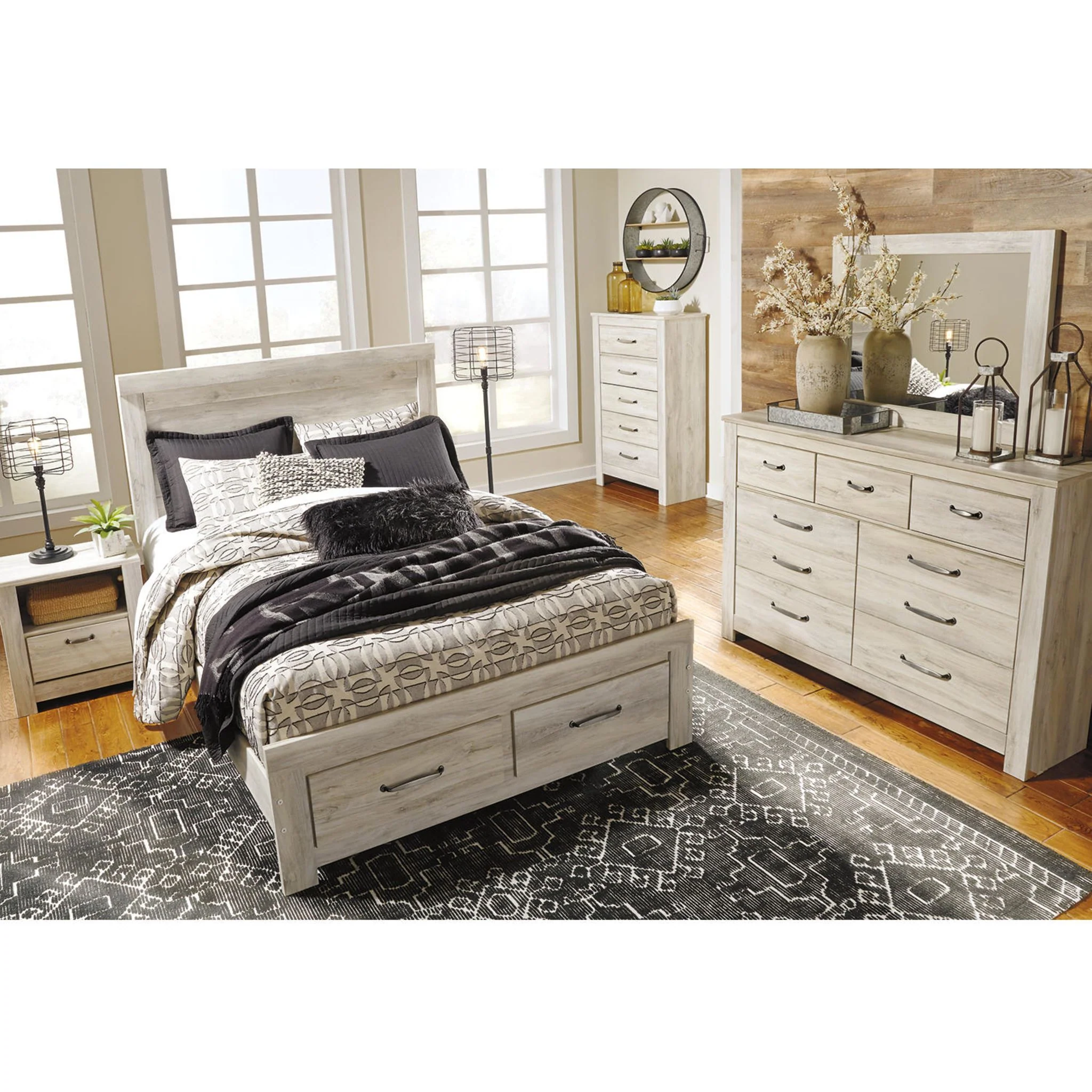 Bellaby Panel Headboard - Whitewash - Image 18