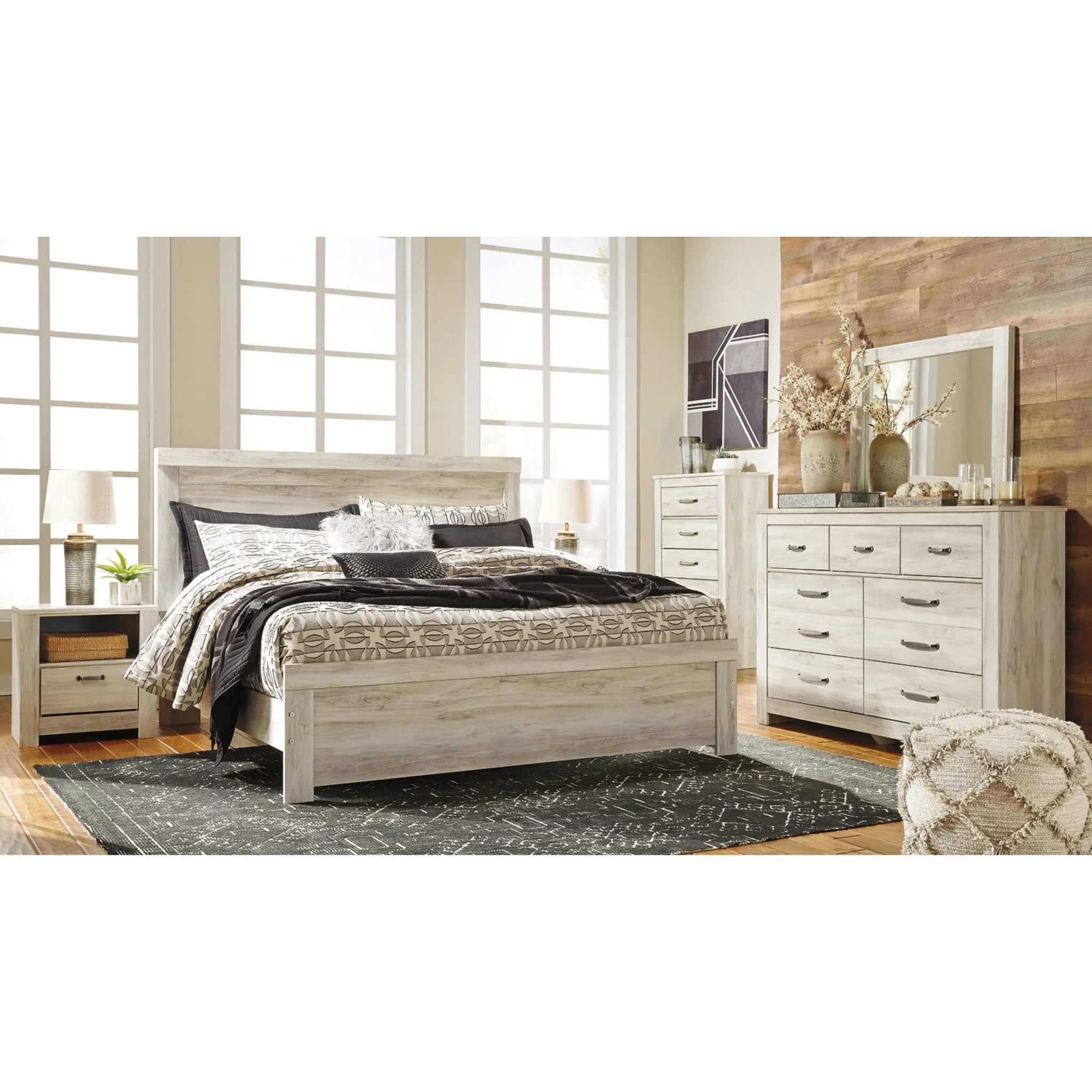 Bellaby Panel Headboard - Whitewash - Image 27