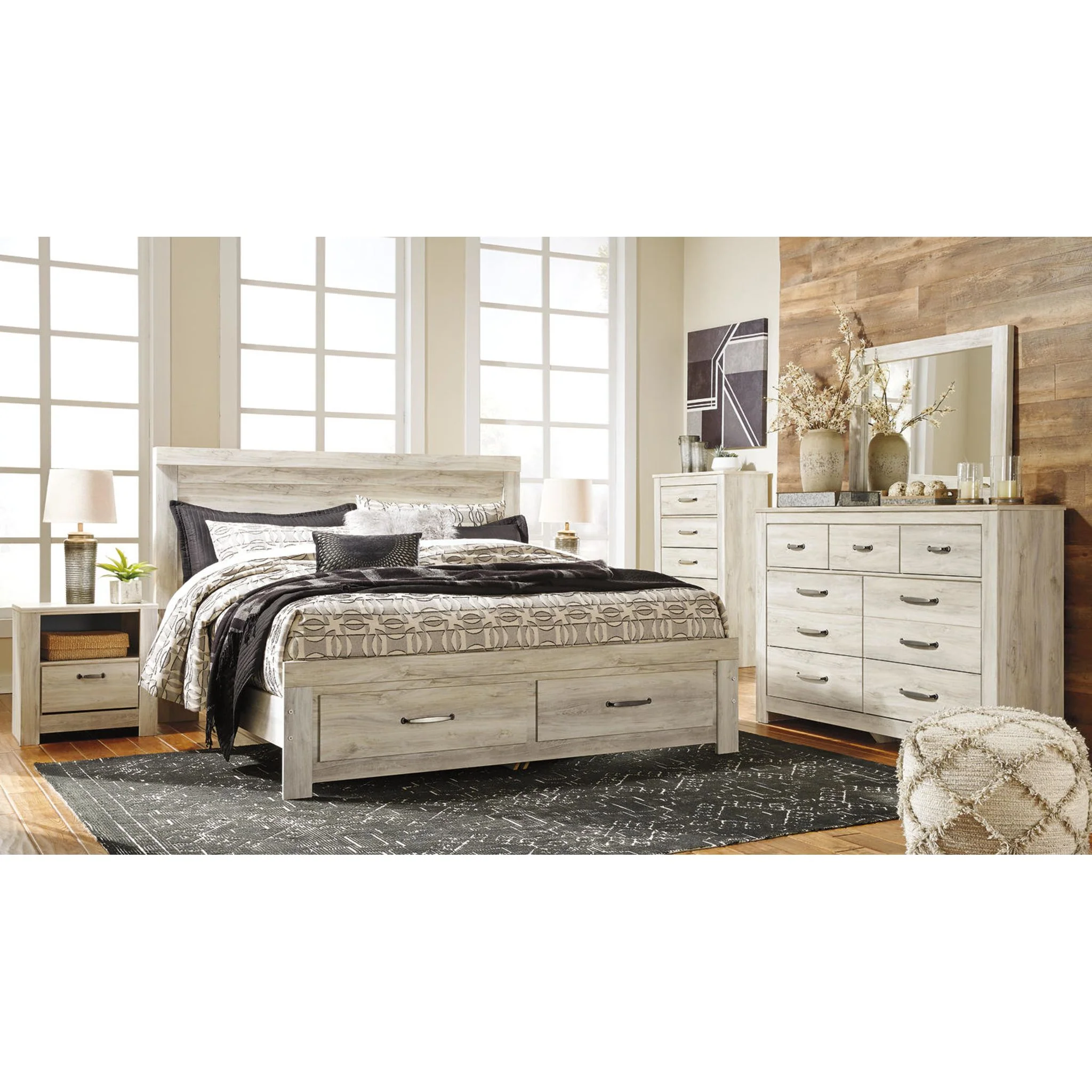 Bellaby Panel Headboard - Whitewash - Image 29