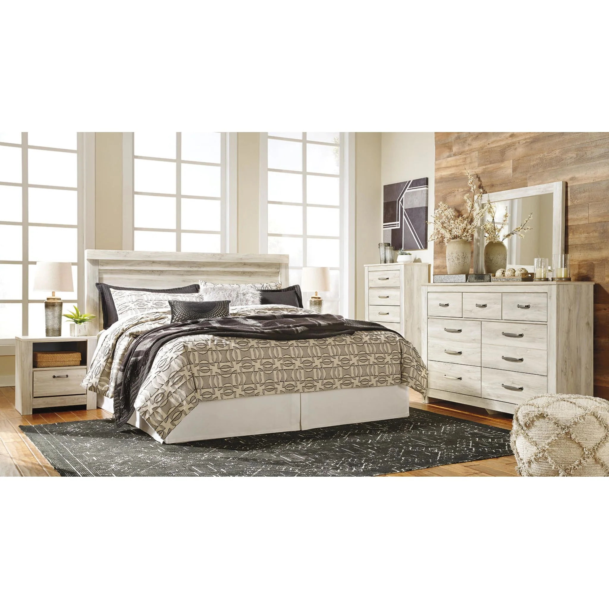 Bellaby Panel Headboard - Whitewash - Image 31