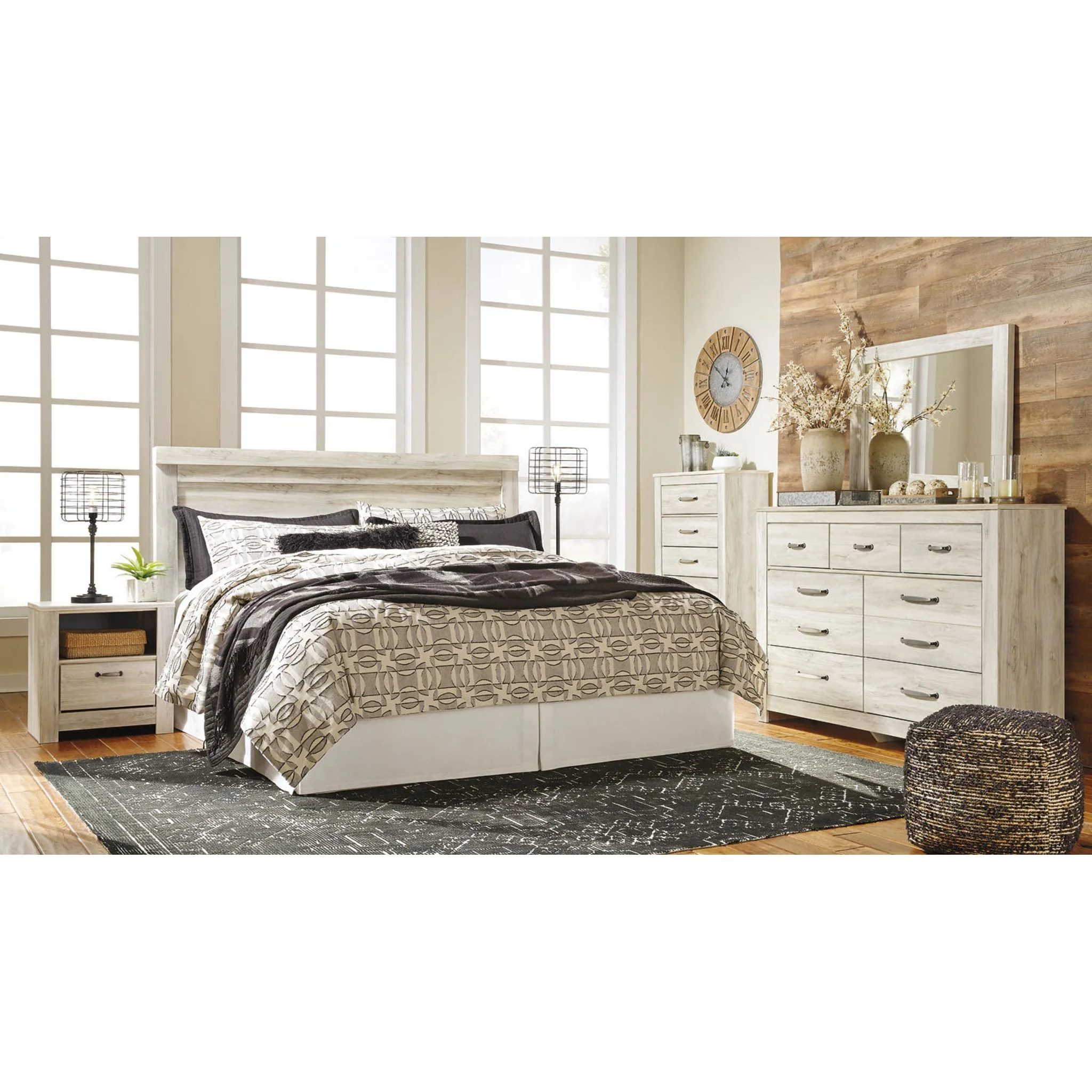 Bellaby Panel Headboard - Whitewash - Image 32