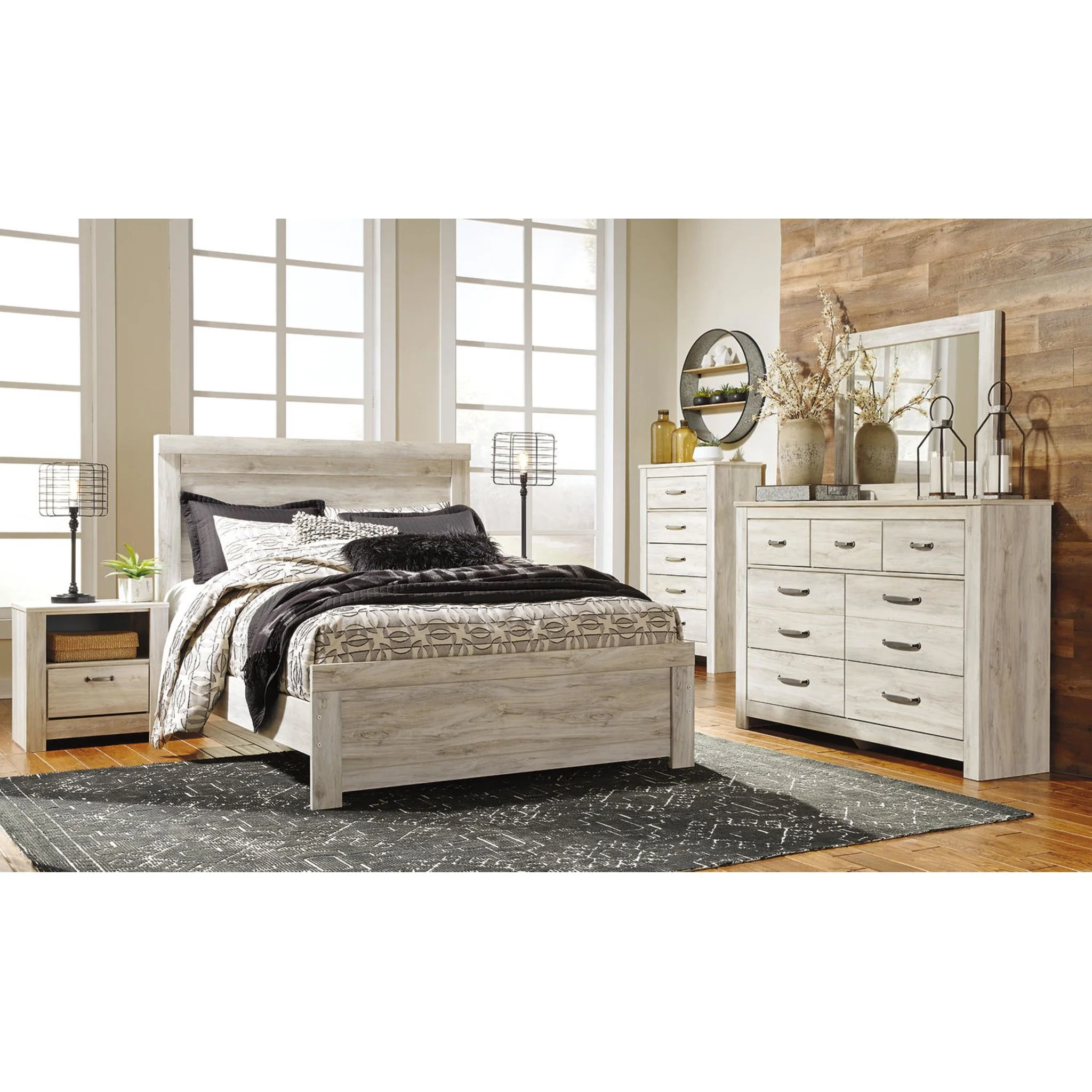 Bellaby Panel Headboard - Whitewash - Image 6