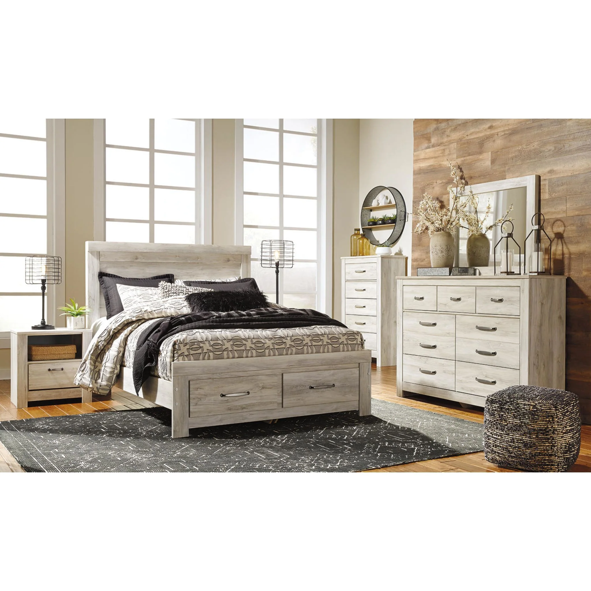 Bellaby Panel Headboard - Whitewash - Image 8