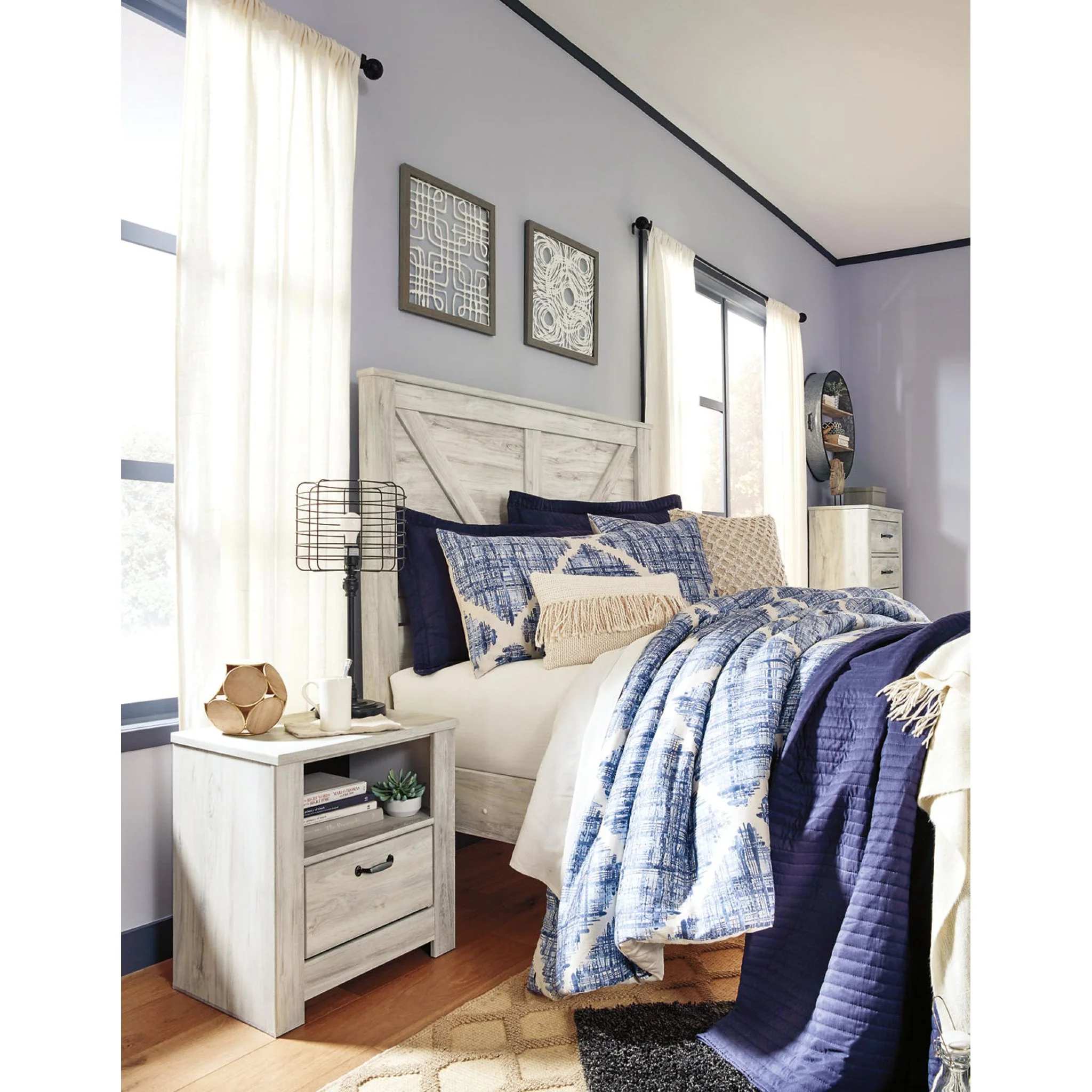 Bellaby Queen Panel Bed - White Wash - Image 10