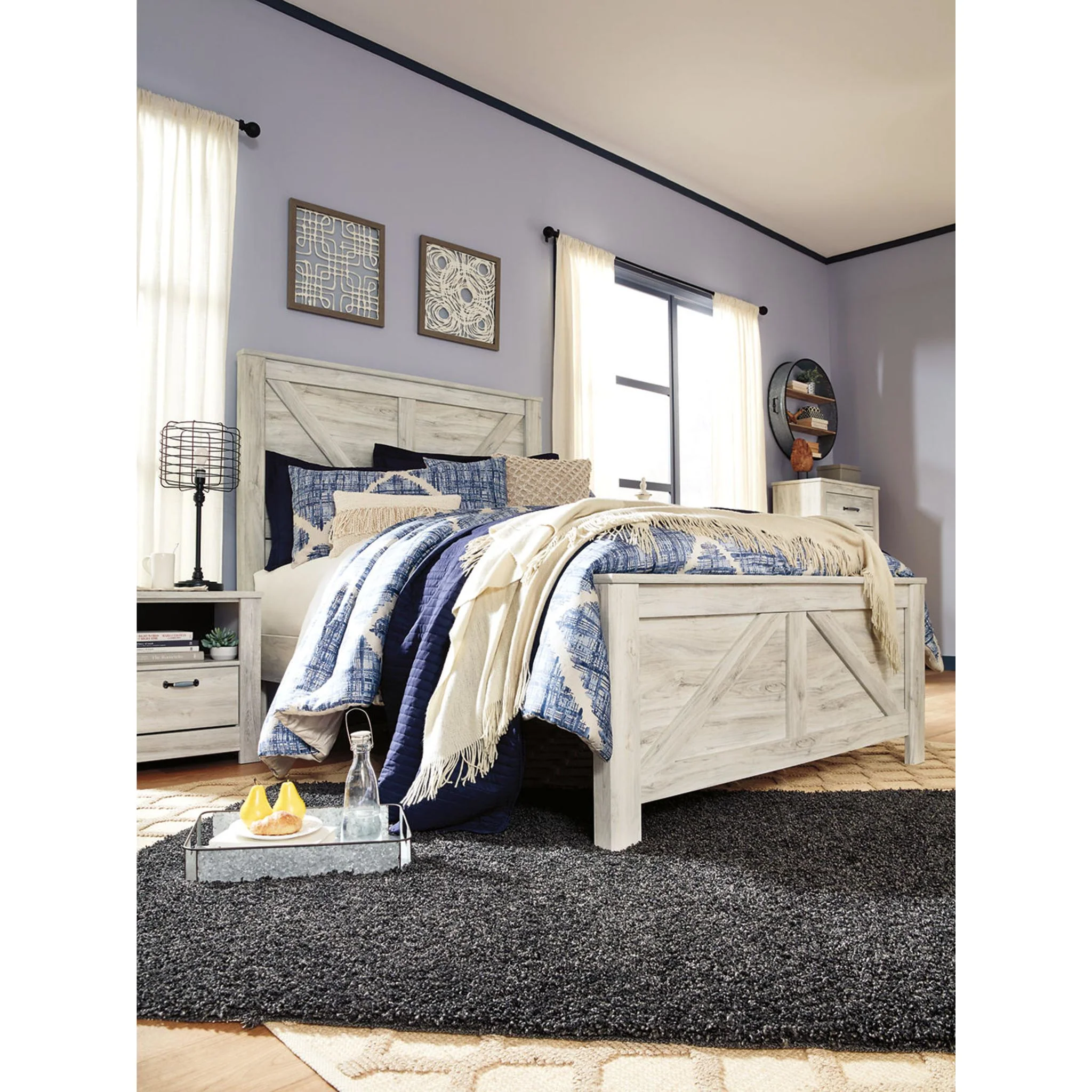 Bellaby Queen Panel Bed - White Wash - Image 14
