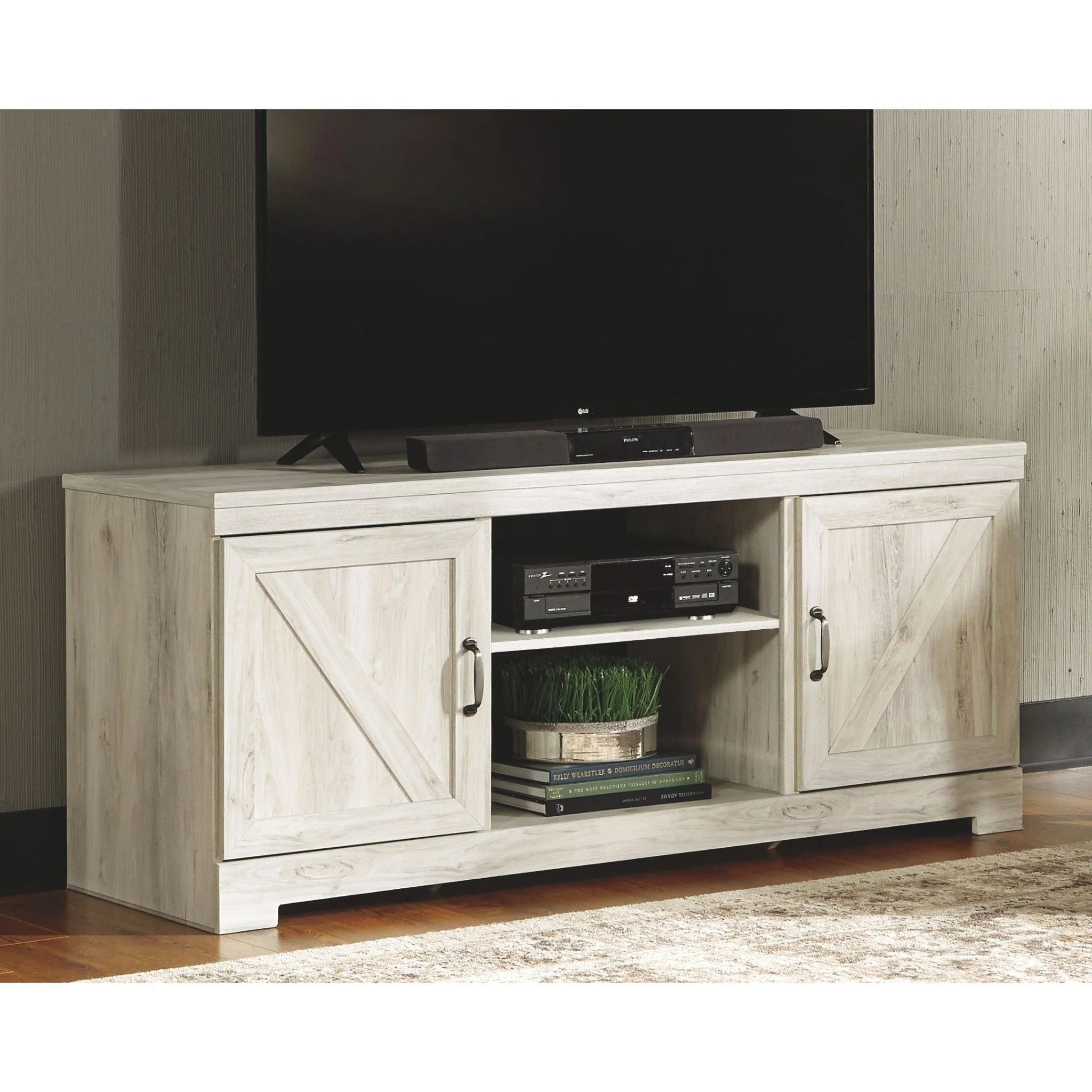 Bellaby TV Stand - Whitewash - Image 2