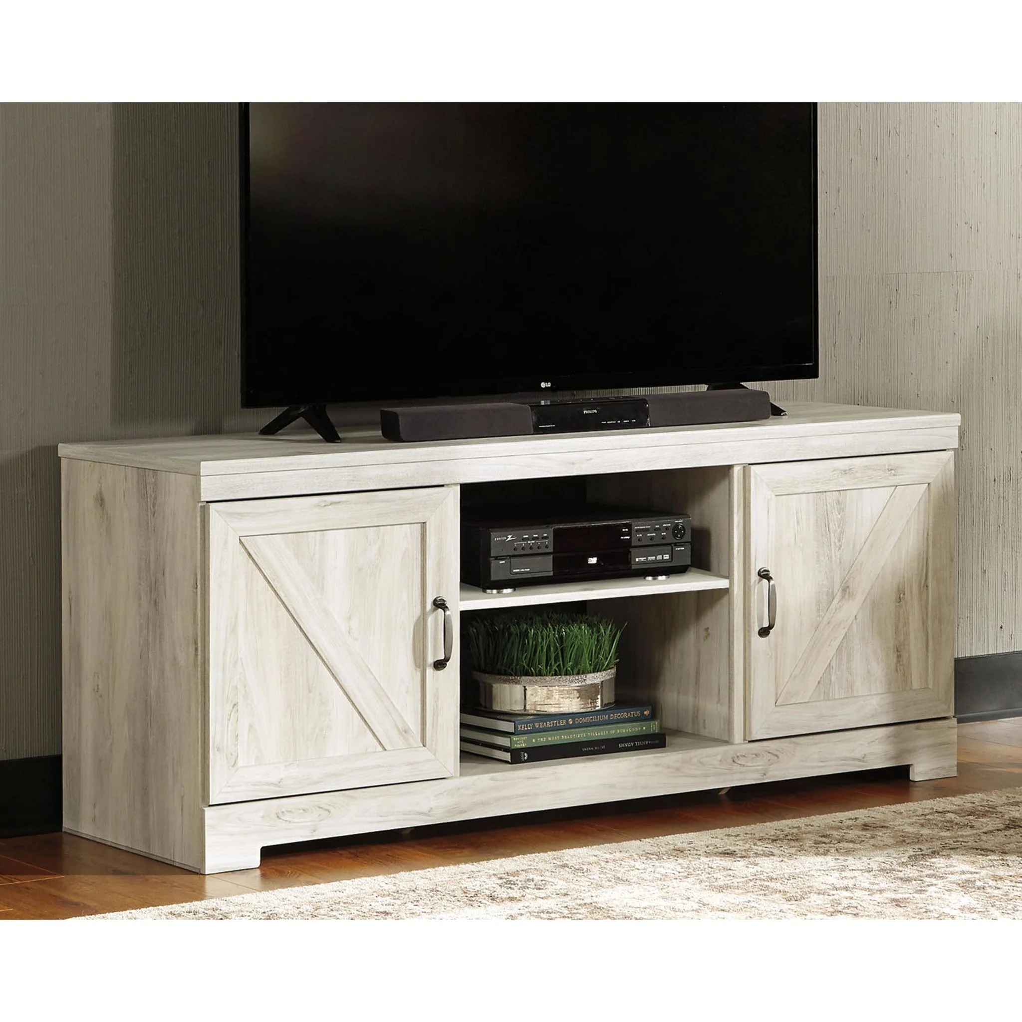 Bellaby TV Stand - Whitewash - Image 7