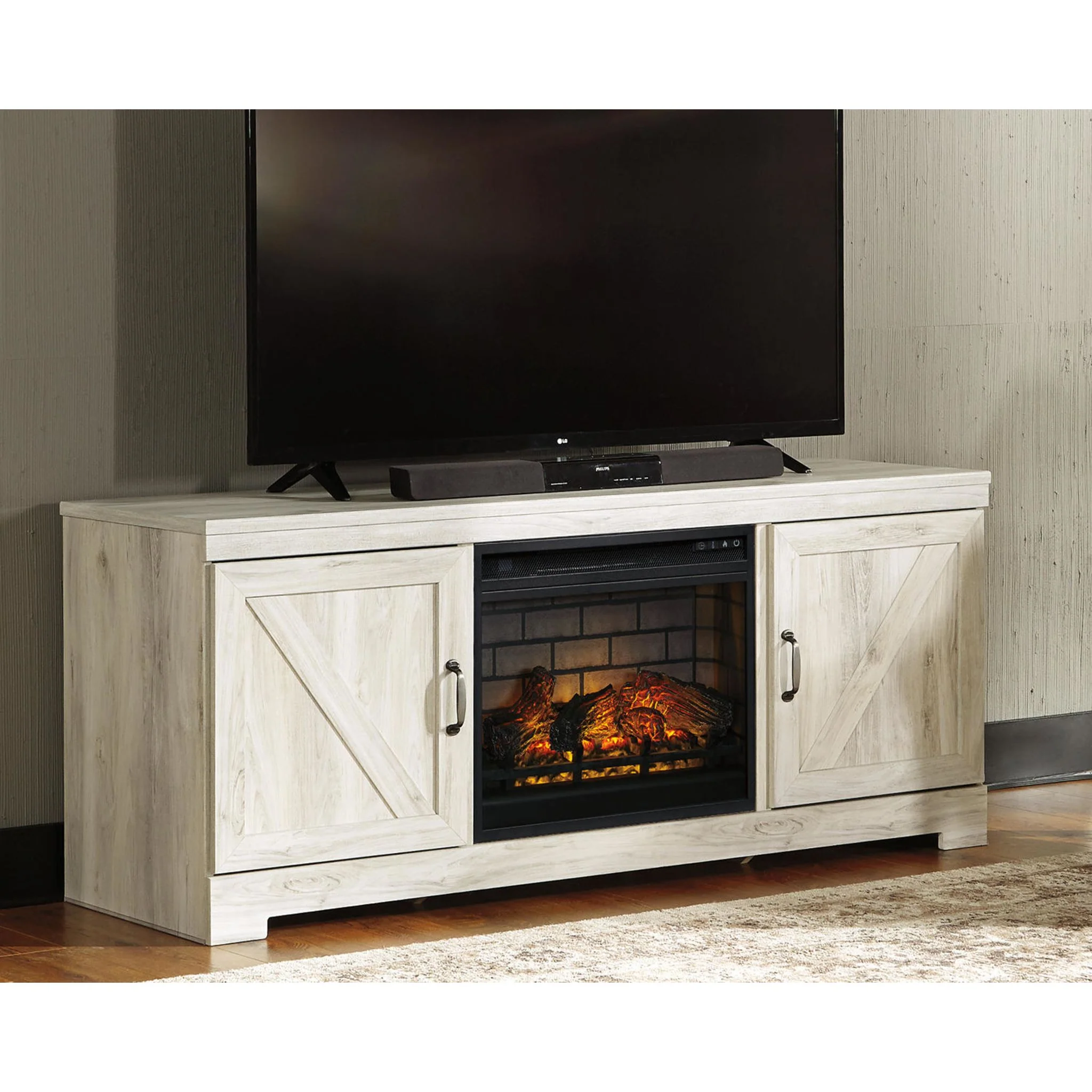 Bellaby TV Stand - Whitewash - Image 9