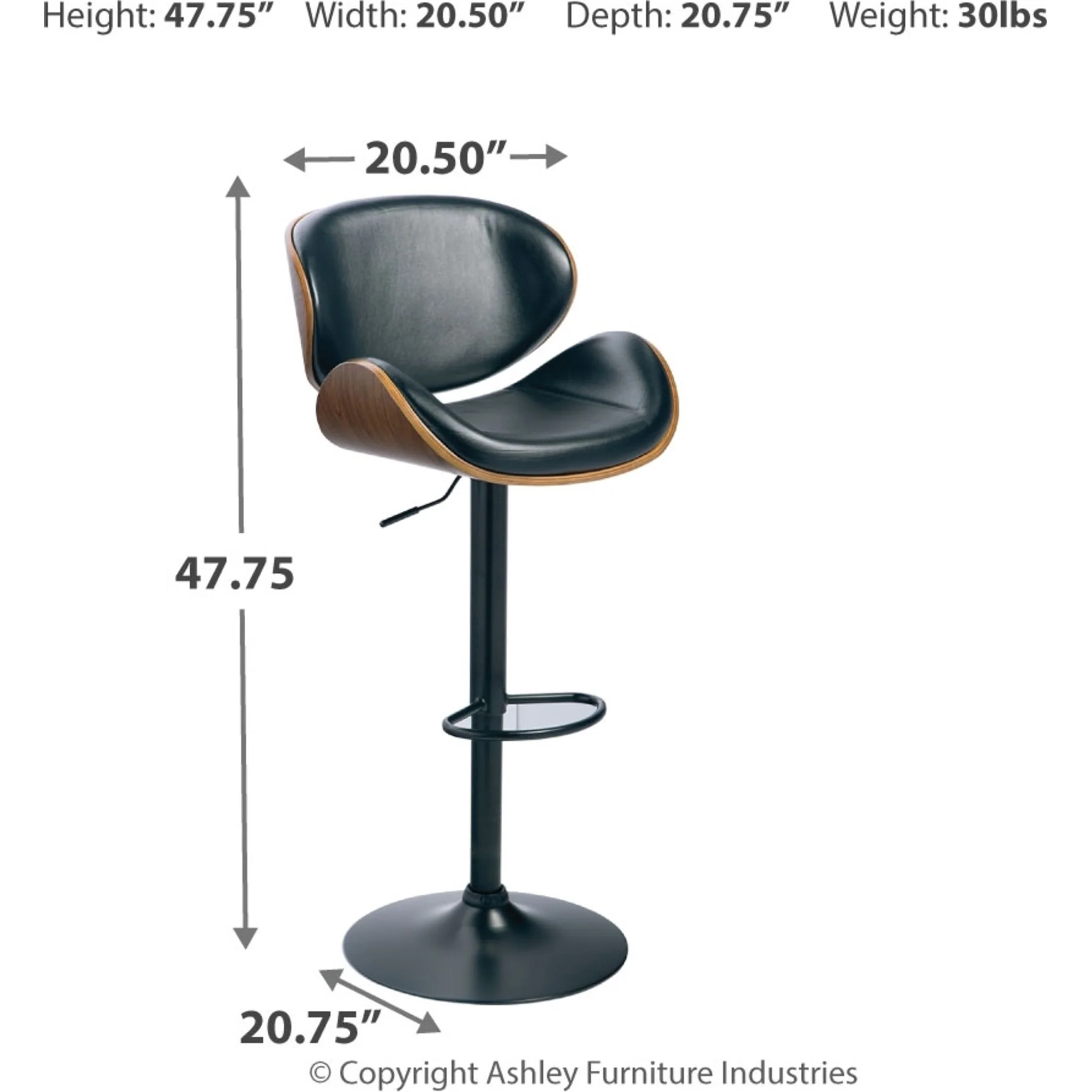 Bellatier Adjustable Height Stool - Brown - (D120-530) - Image 25