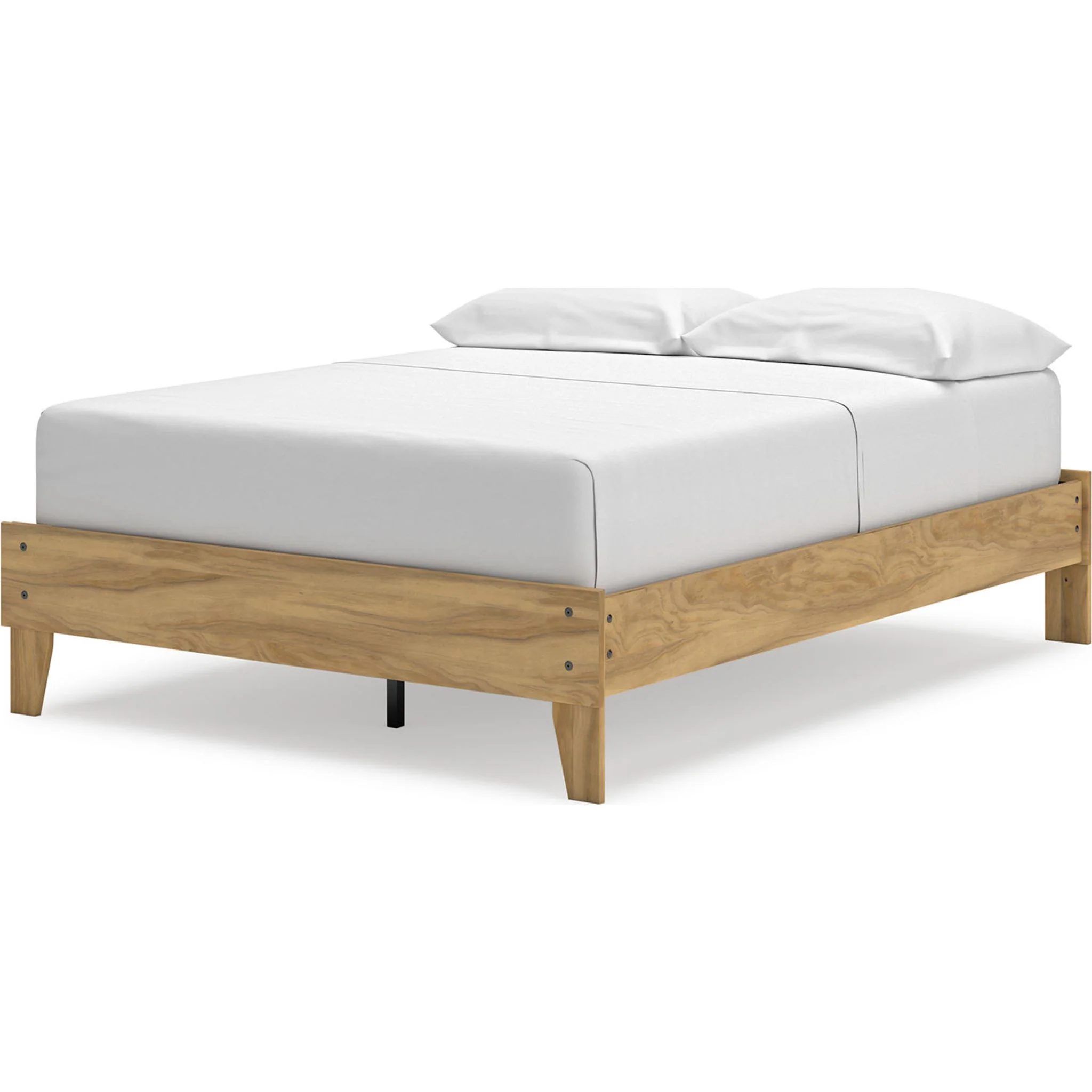 Bermacy Full Platform Bed - Light Brown - Image 2