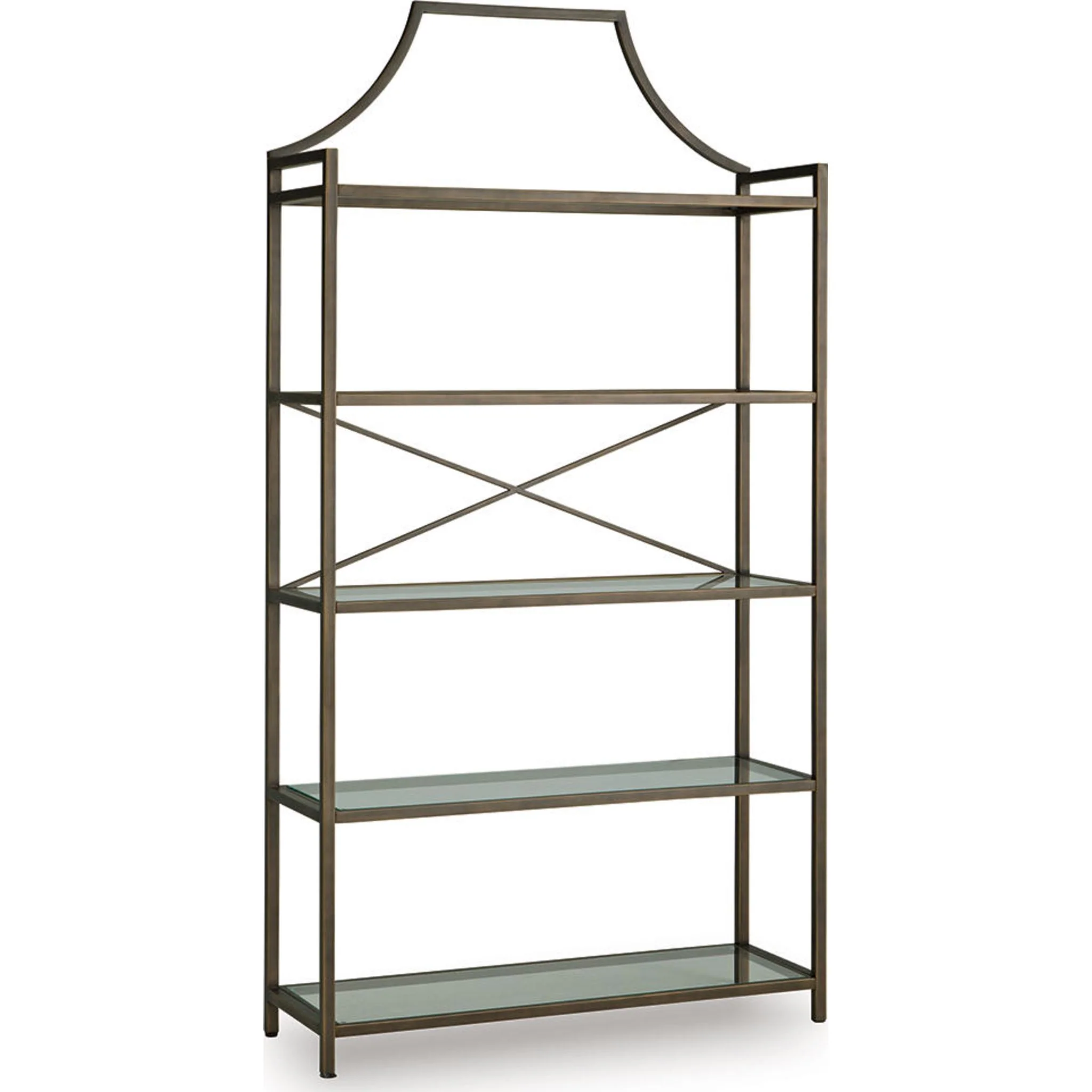 Bernonly Bookcase - Antique Bronze Finish - Image 4