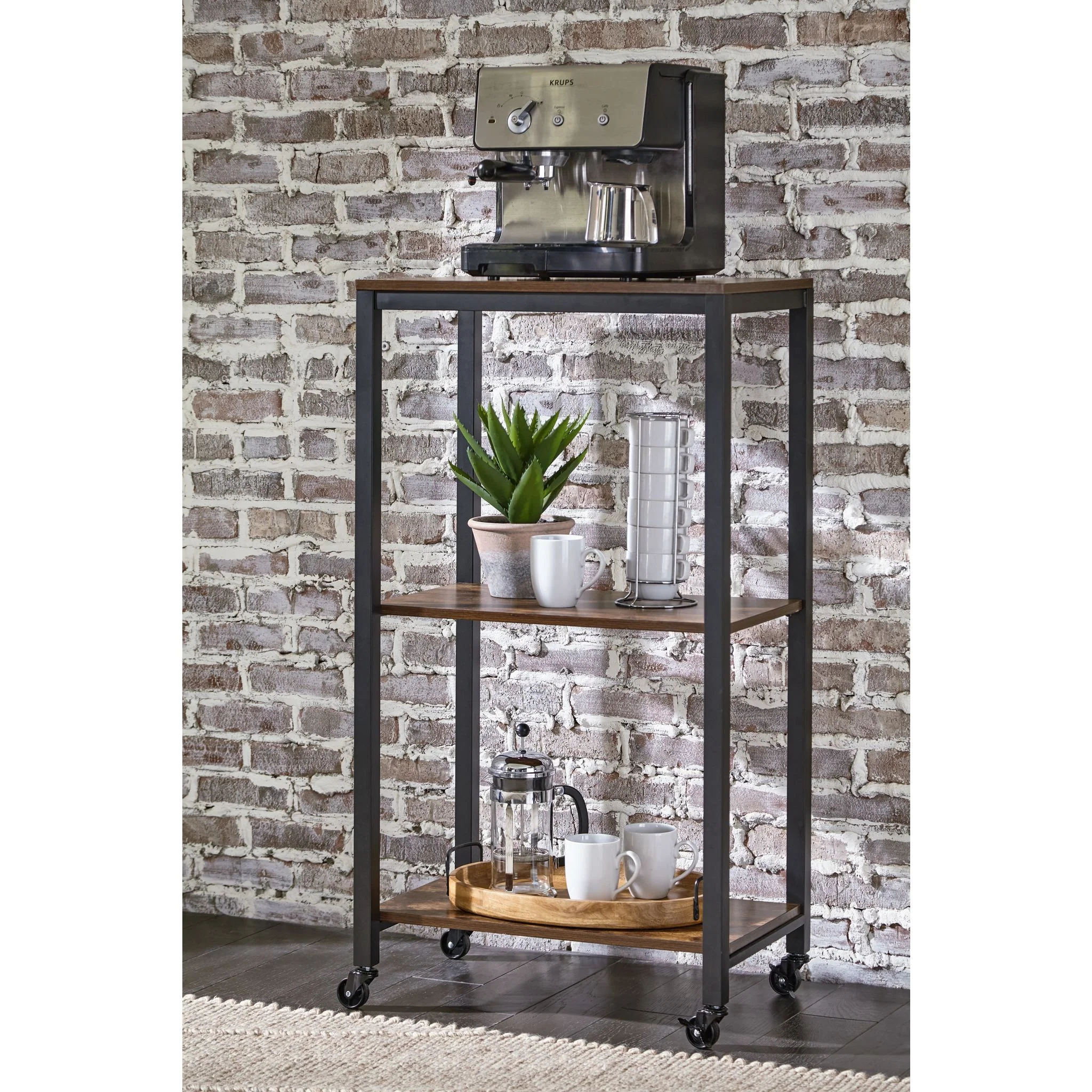 Bevinfield Bar Cart - Brown/Black - Image 2