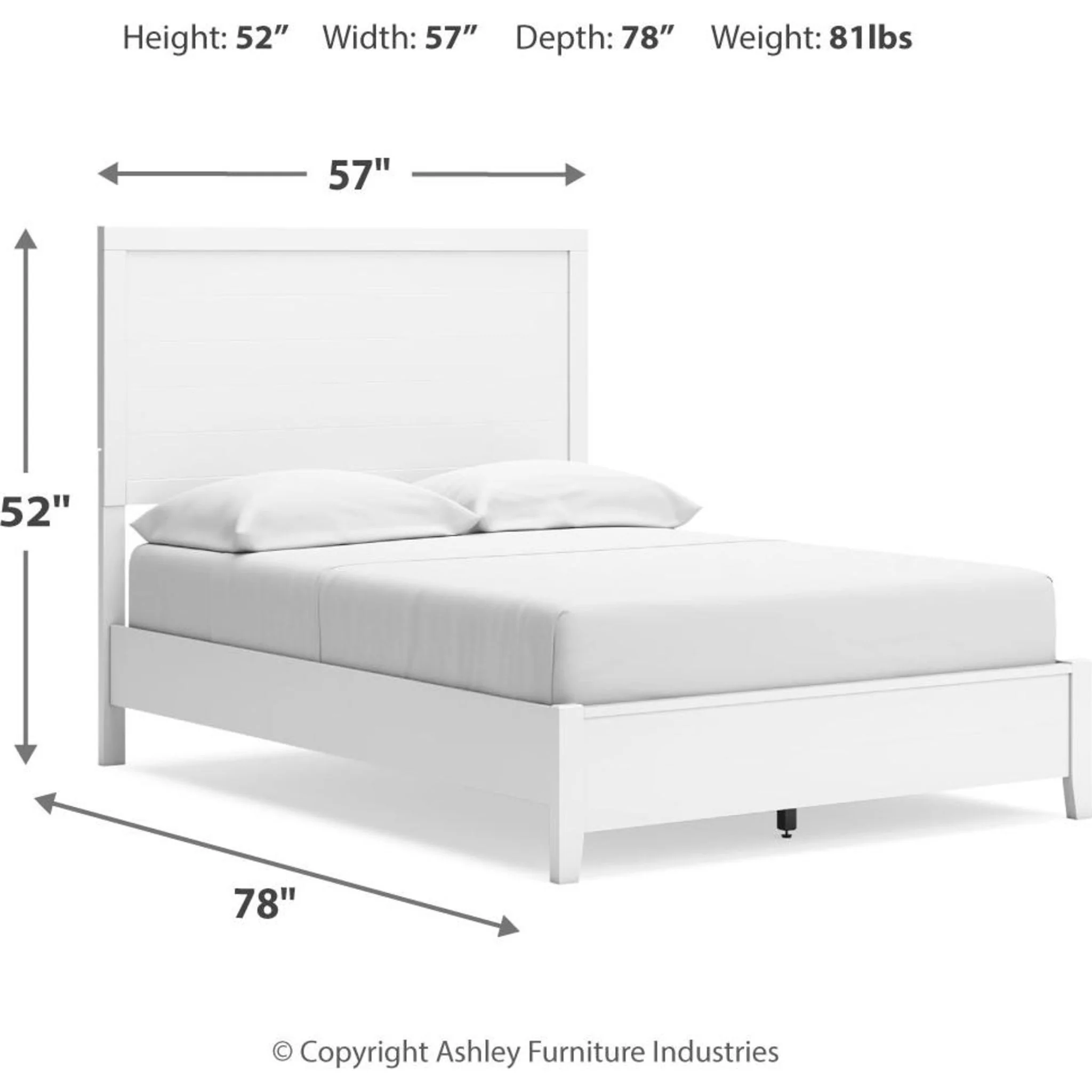 Binterglen 6 Piece Full Panel Bedroom - White - Image 14