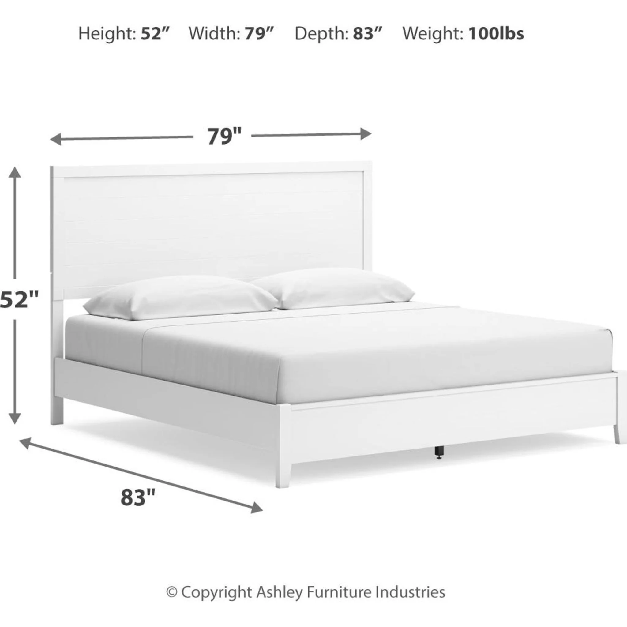 Binterglen 6 Piece King Panel Bedroom - White - Image 12