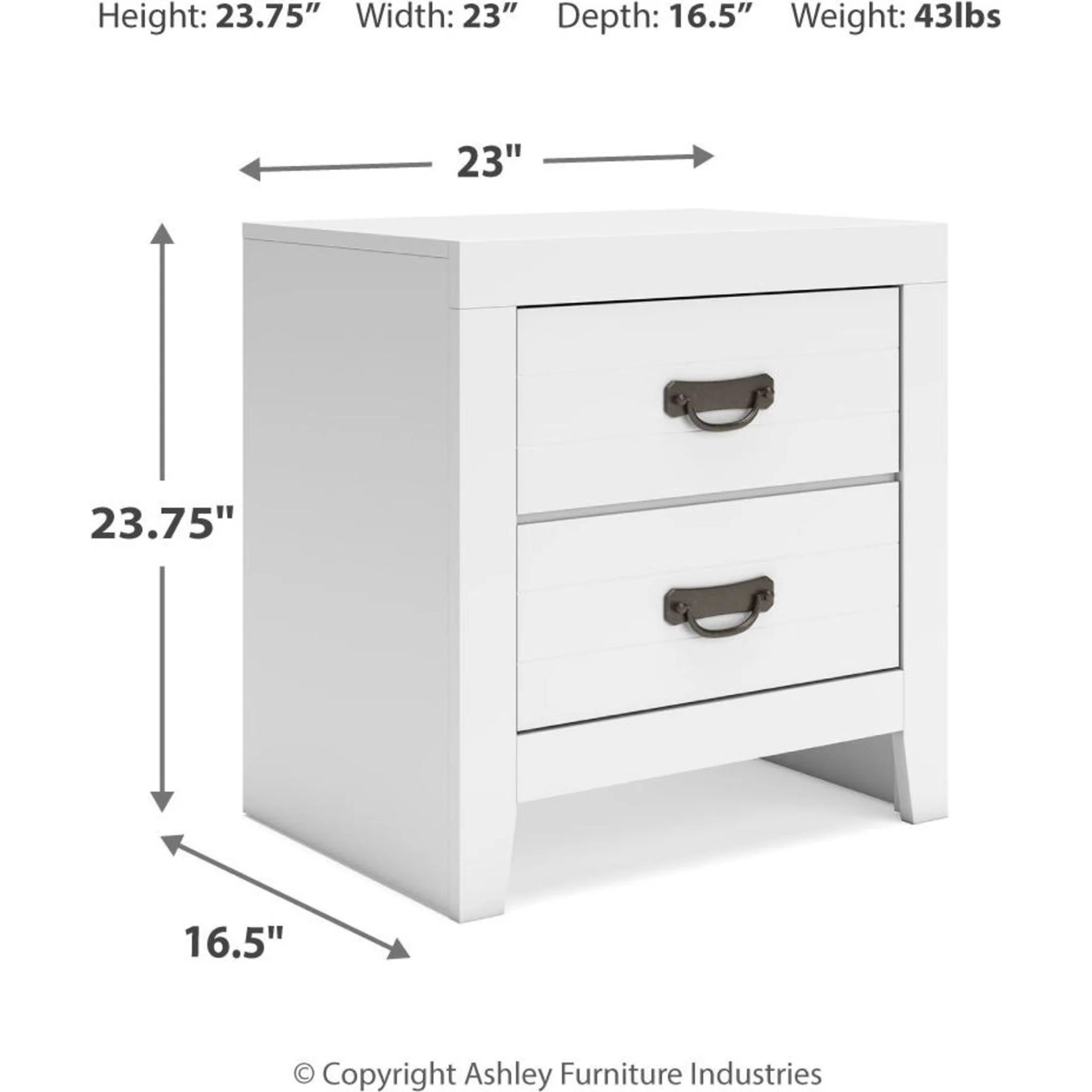 Binterglen 6 Piece King Panel Bedroom - White - Image 19