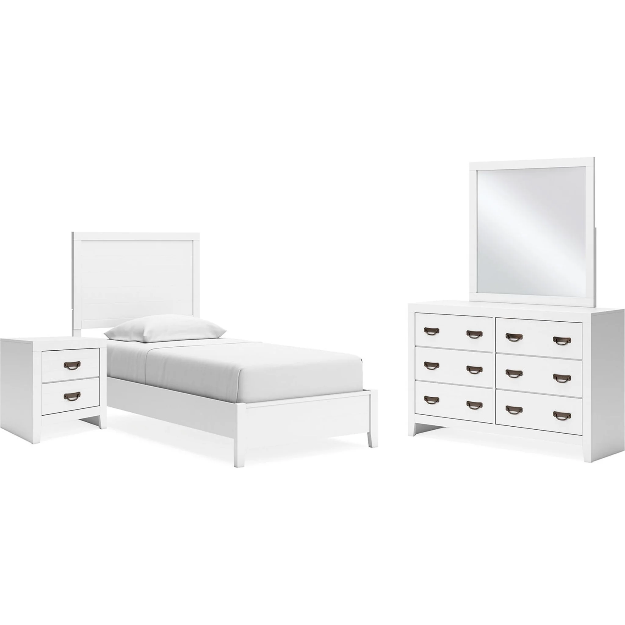 Binterglen 6 Piece Twin Panel Bedroom - White - Image 3