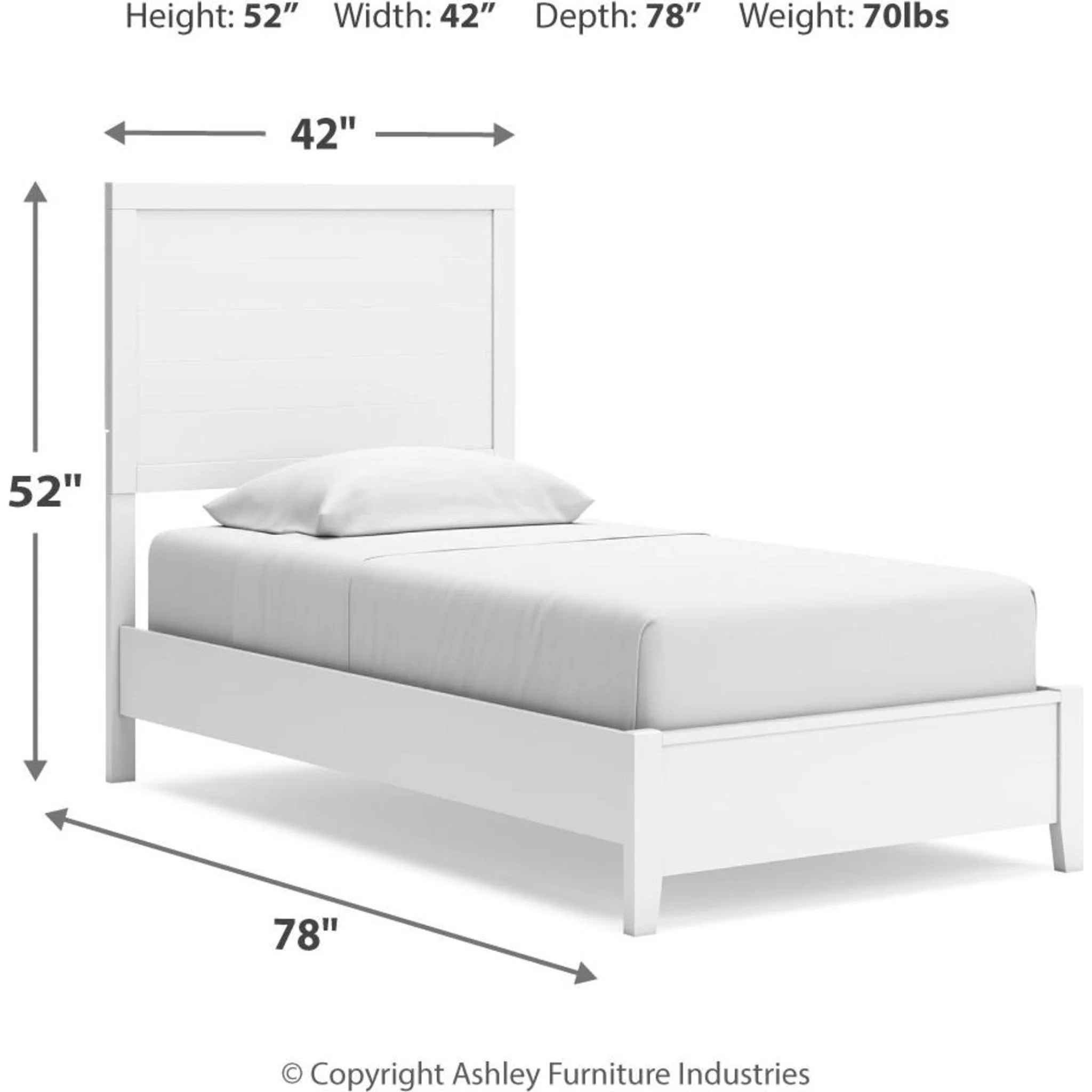 Binterglen Twin Panel Bed - White - Image 10