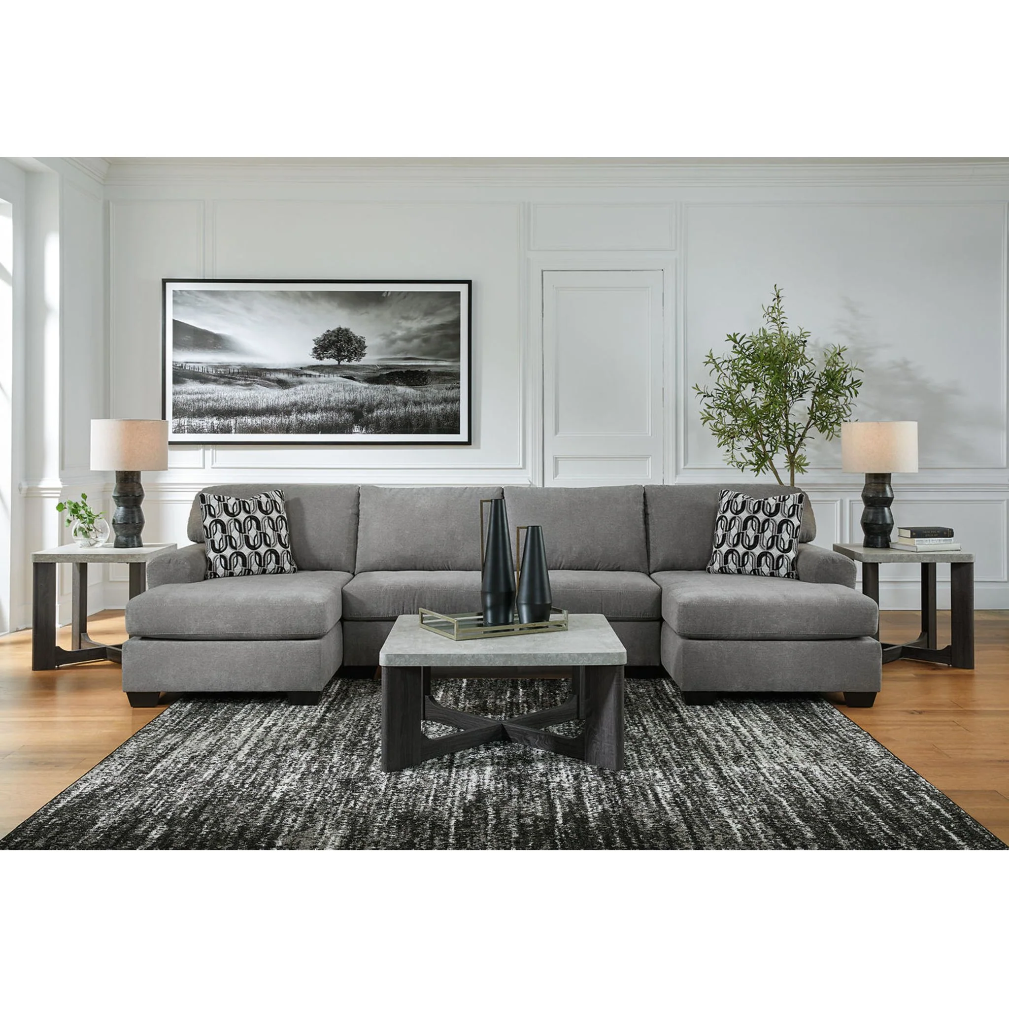 Birkdale Court 3 Piece Sectional - Gray - Image 4