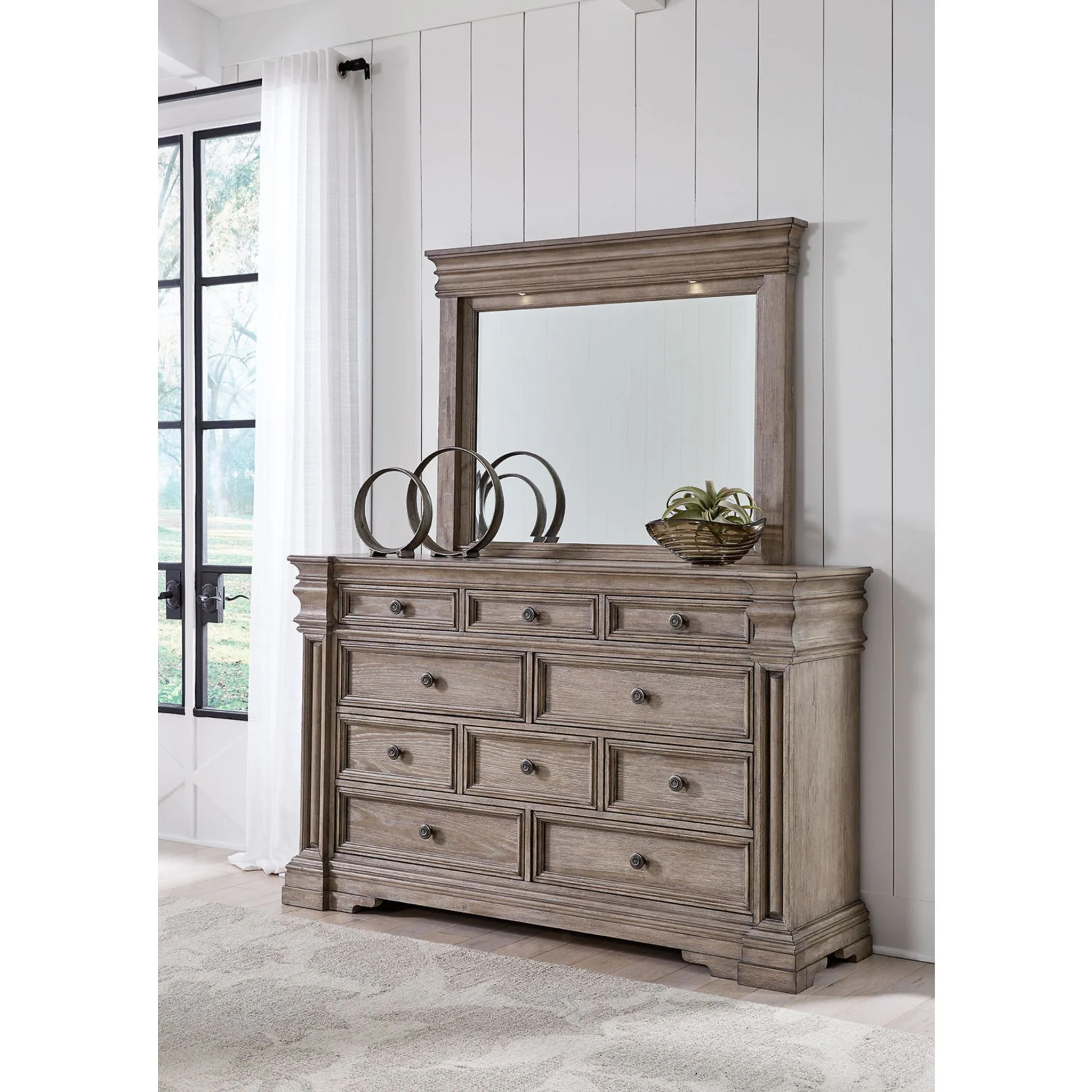 Blairhurst Dresser and Mirror - Light Grayish Brown - Image 39