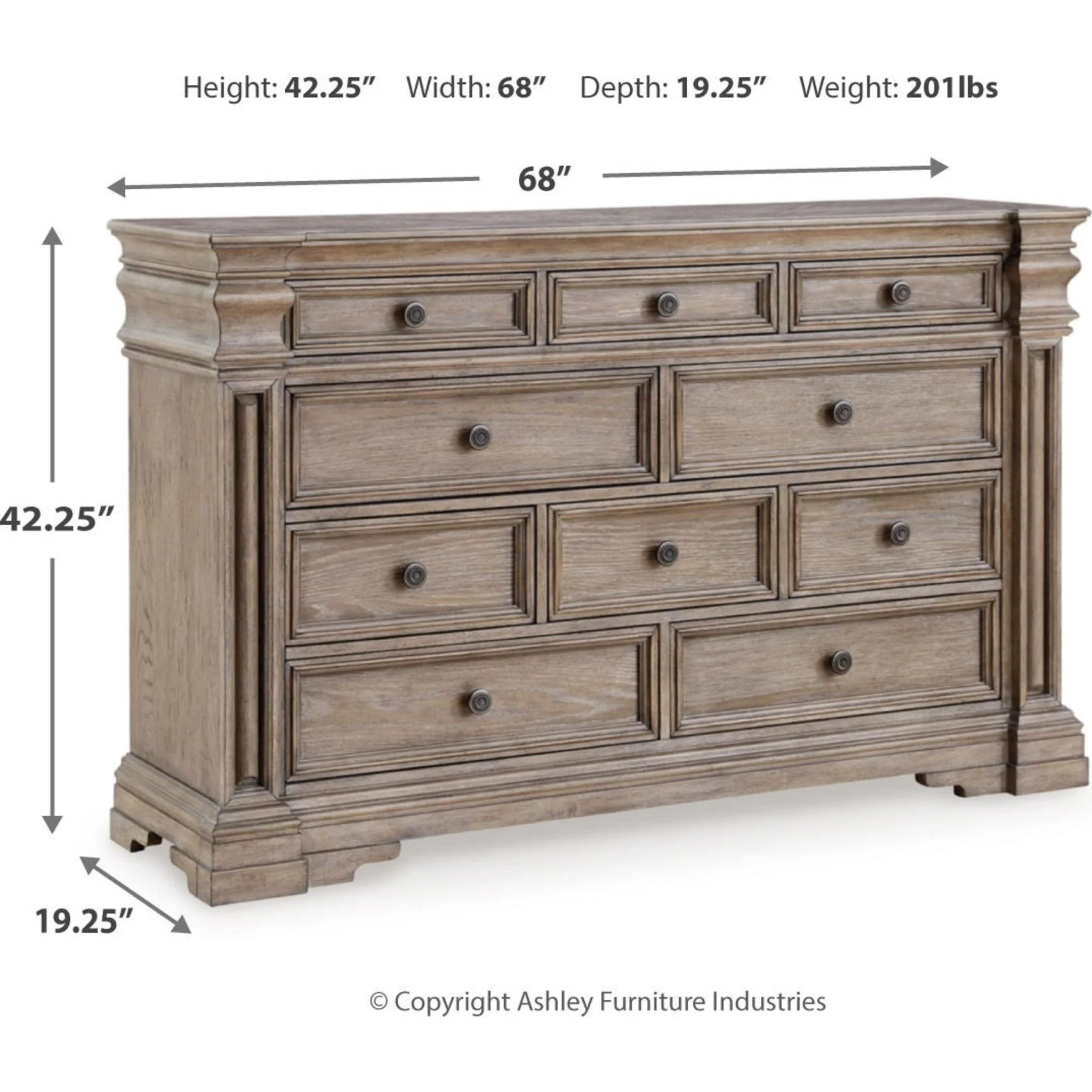 Blairhurst Dresser - Light Grayish Brown - Image 5