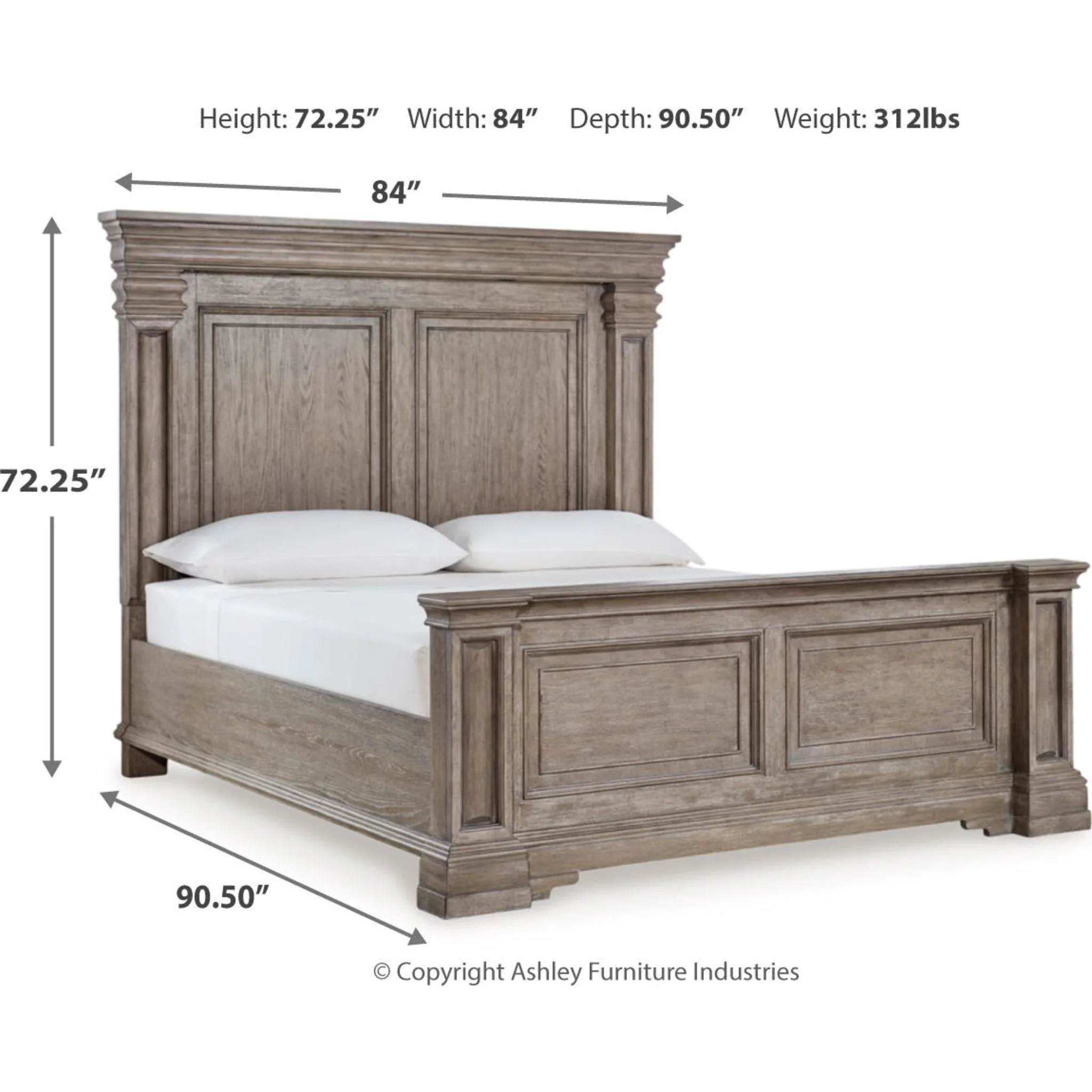 Blairhurst King Panel Bed - Light Grayish Brown - Image 43