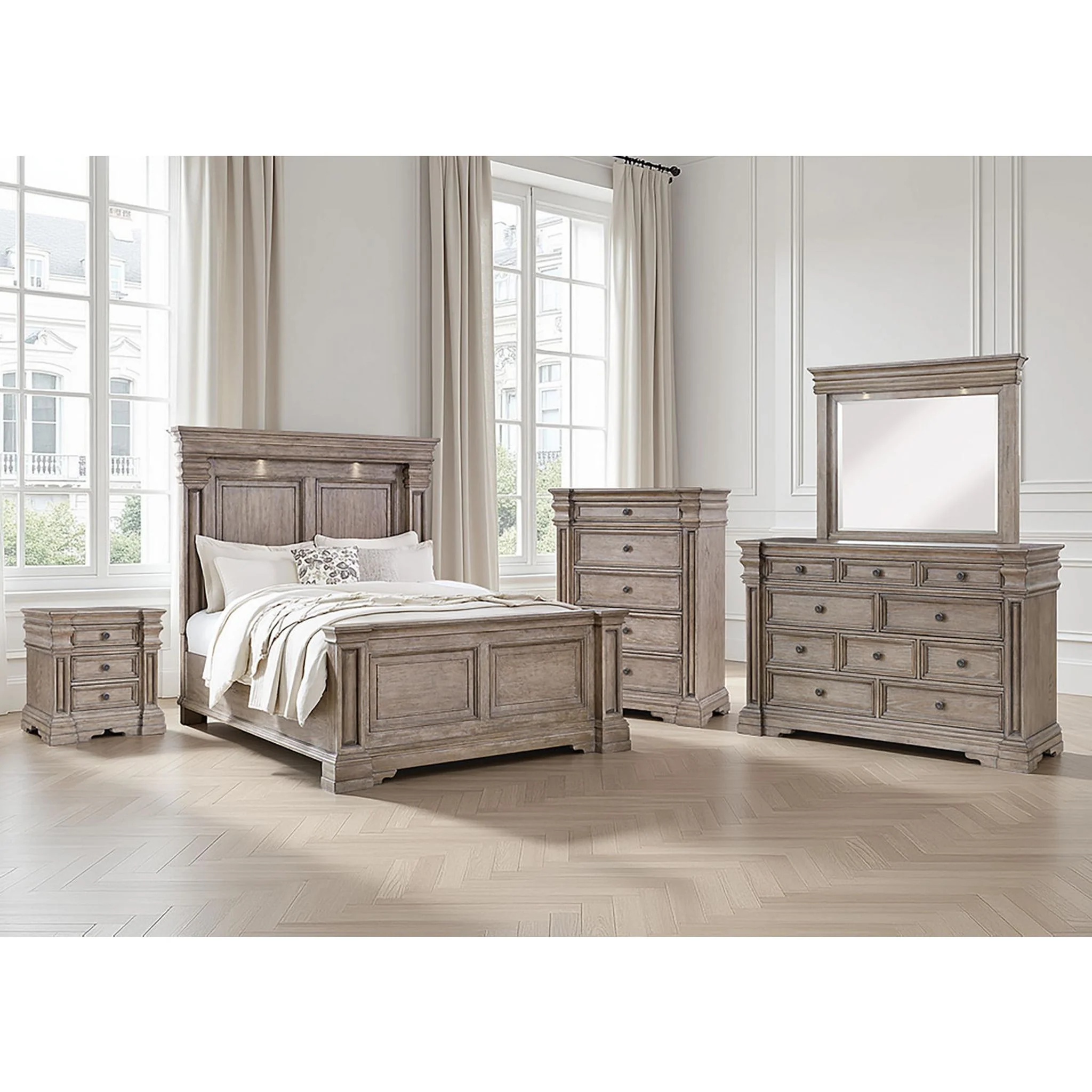 Blairhurst Queen Panel Bed - Light Grayish Brown - Image 12